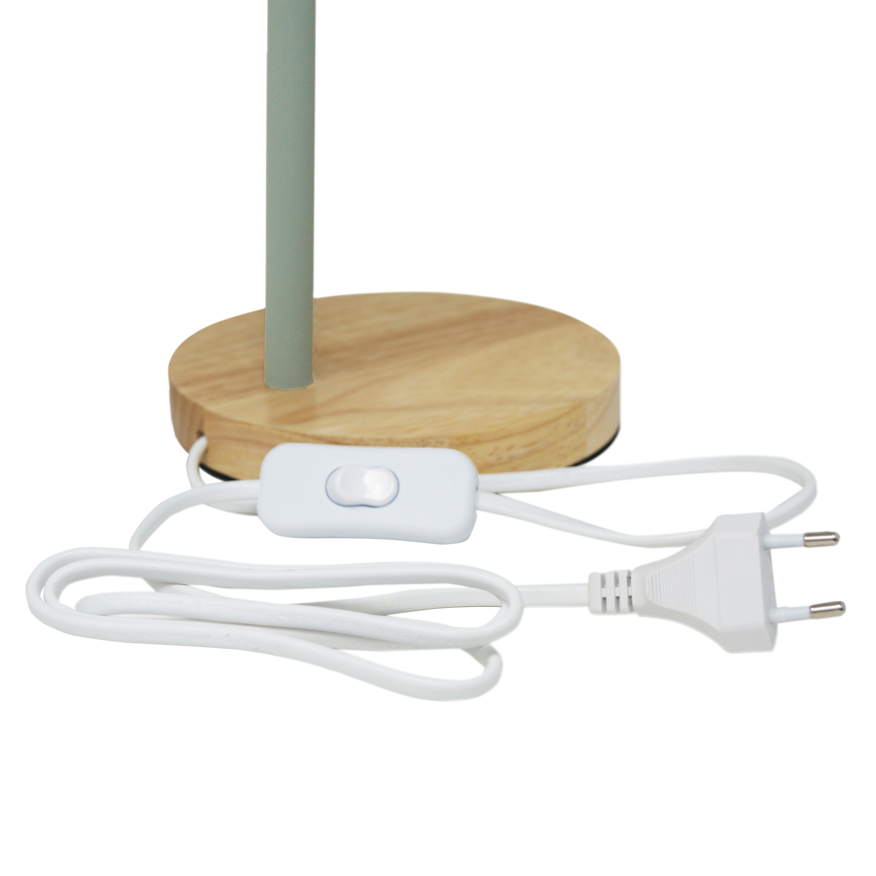 Lámpara de mesa compatible con casquillo E27 con articulación Pohesi INSPIRE con estructura bambú verde pantalla verde de PVC alimentación a red - 6