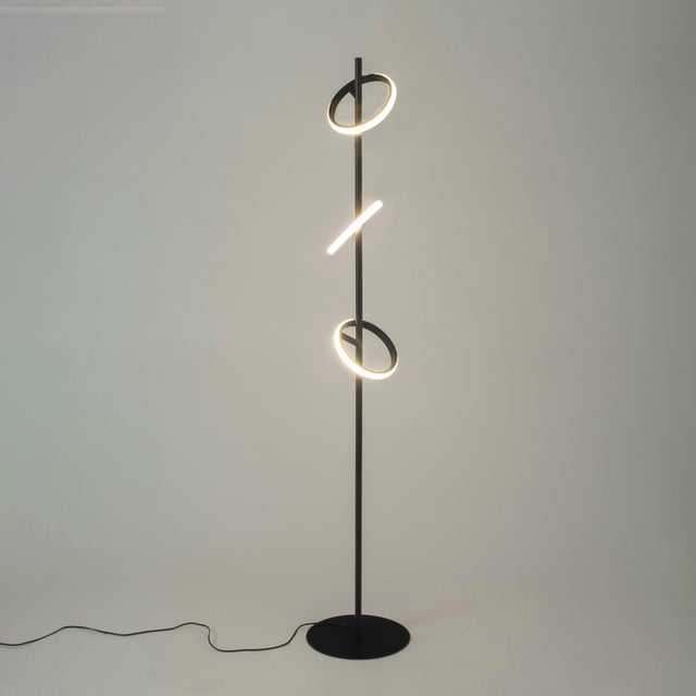 Lampada da terra moderna, piantana Jive LED 23W CCT acciaio satinato