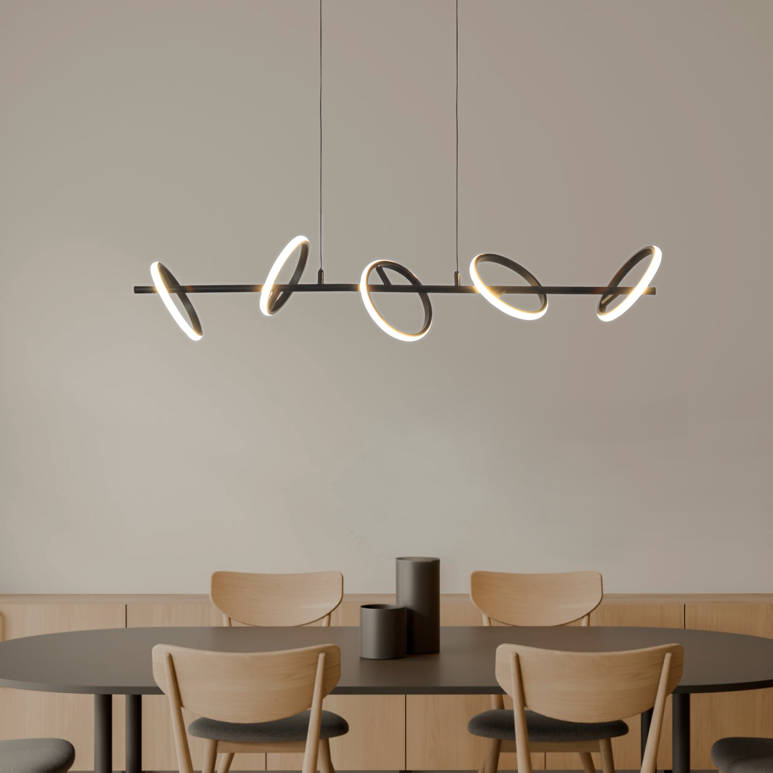 Lampa wisząca Kapeo czarna 5 x LED Inspire - 17