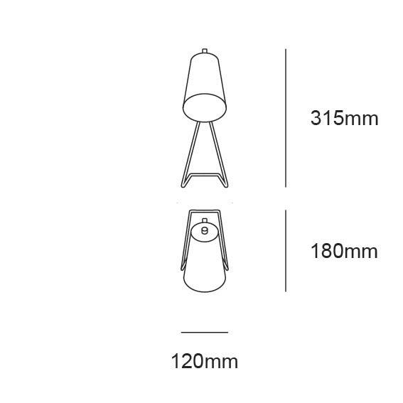 Lámpara de mesa compatible con casquillo E14 Moeta INSPIRE con estructura hierro amarillo pantalla oro de acero alimentación a red - 3