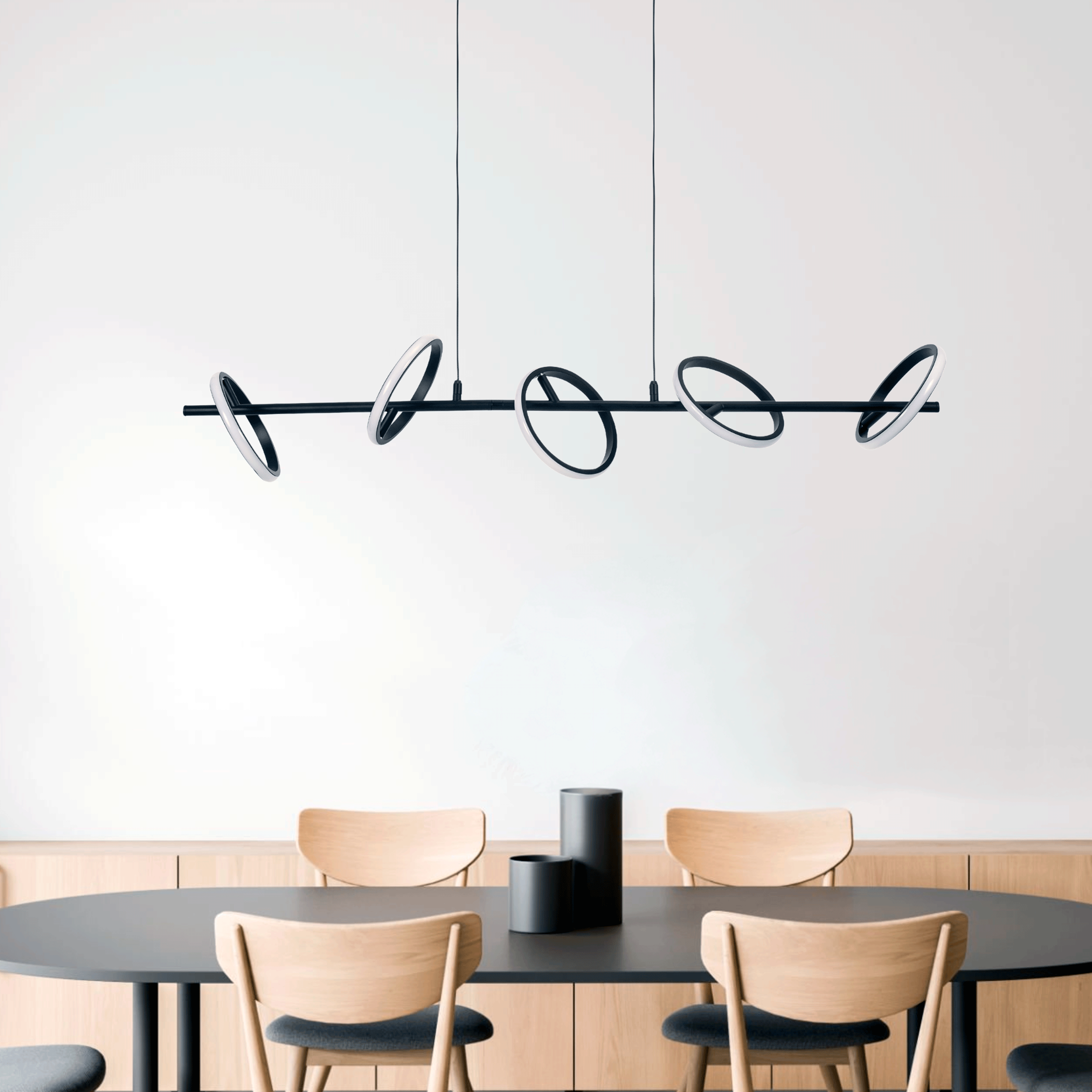 Lampa wisząca Kapeo czarna 5 x LED Inspire - 15