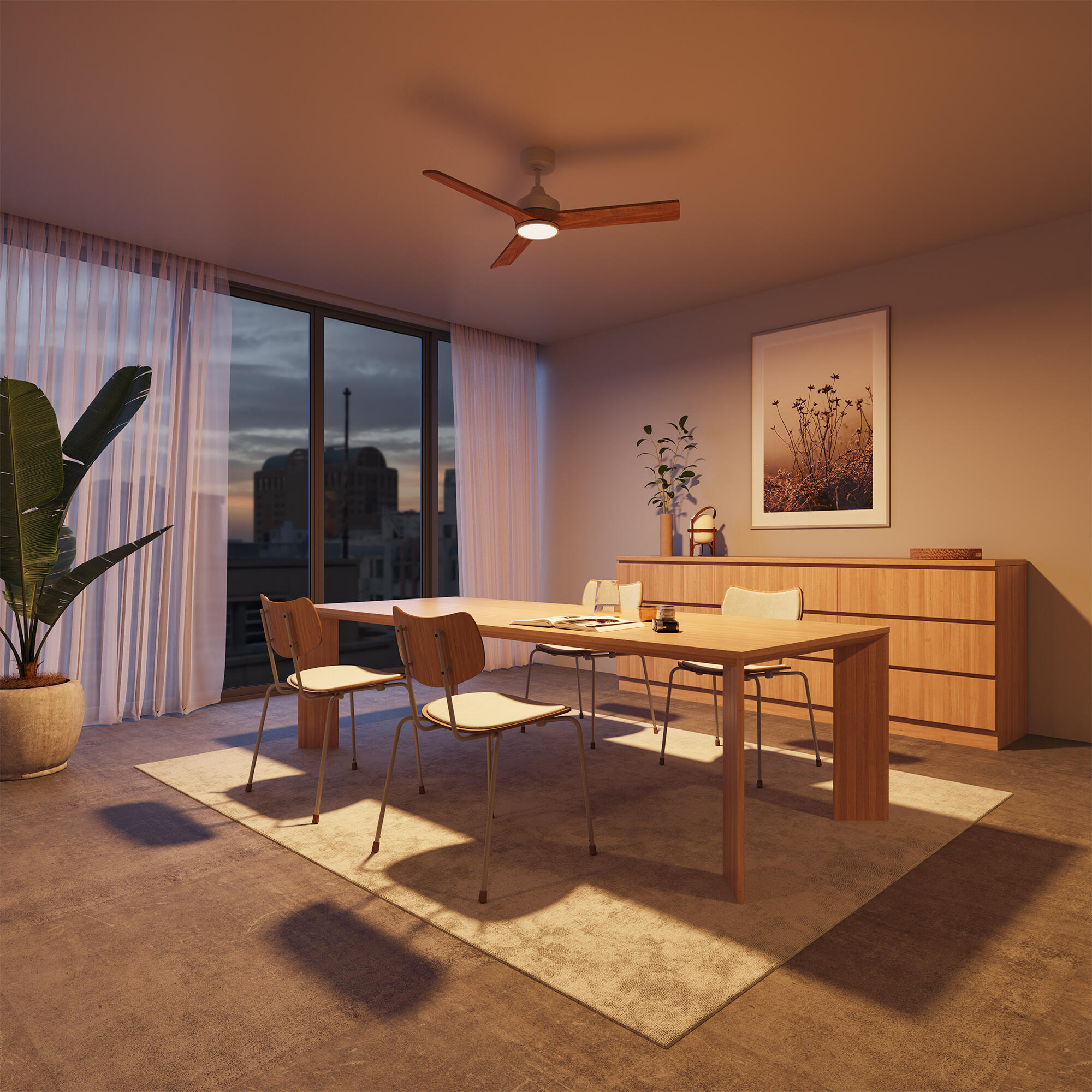 Ventilador de techo con luz silencioso DC Arte Confort Rebeca blanco 122 cm - 17