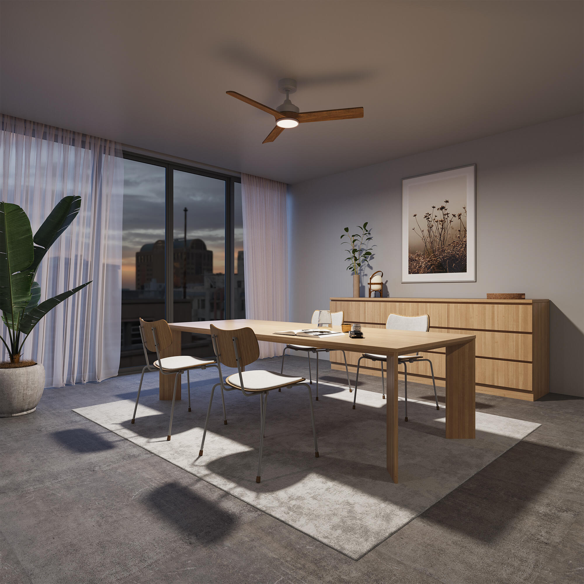 Ventilador de techo con luz silencioso DC Arte Confort Rebeca blanco 122 cm - 15