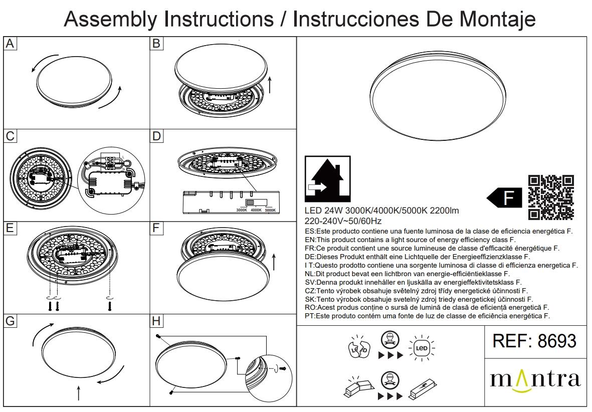 Plafón Zero LED redondo 2040 lm blanco 33.4 cm color regulable - 10