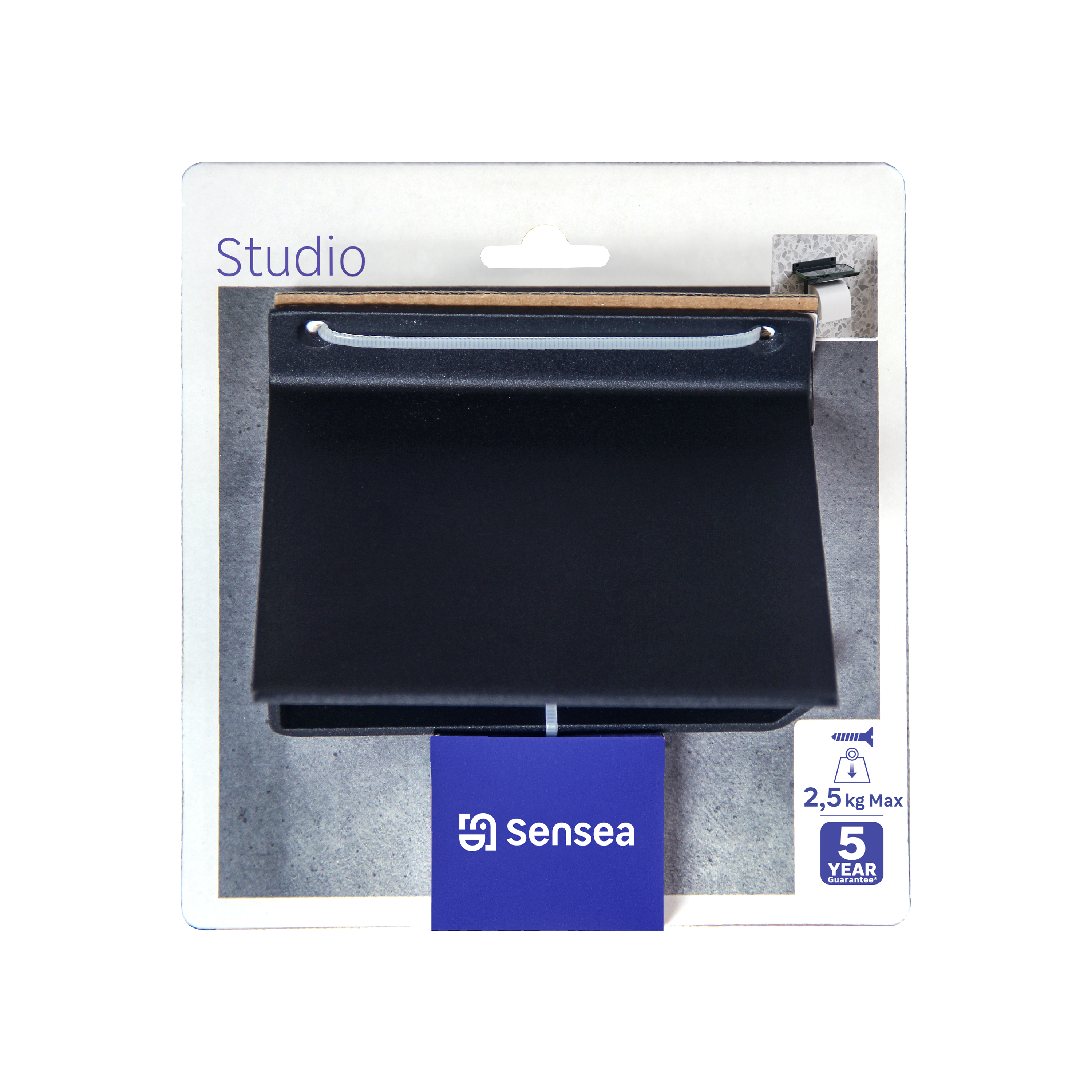 Dérouleur papier WC Studio à visser noir - 8