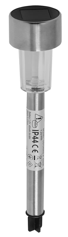 Lampka solarna wbijana Erato srebrna IP44