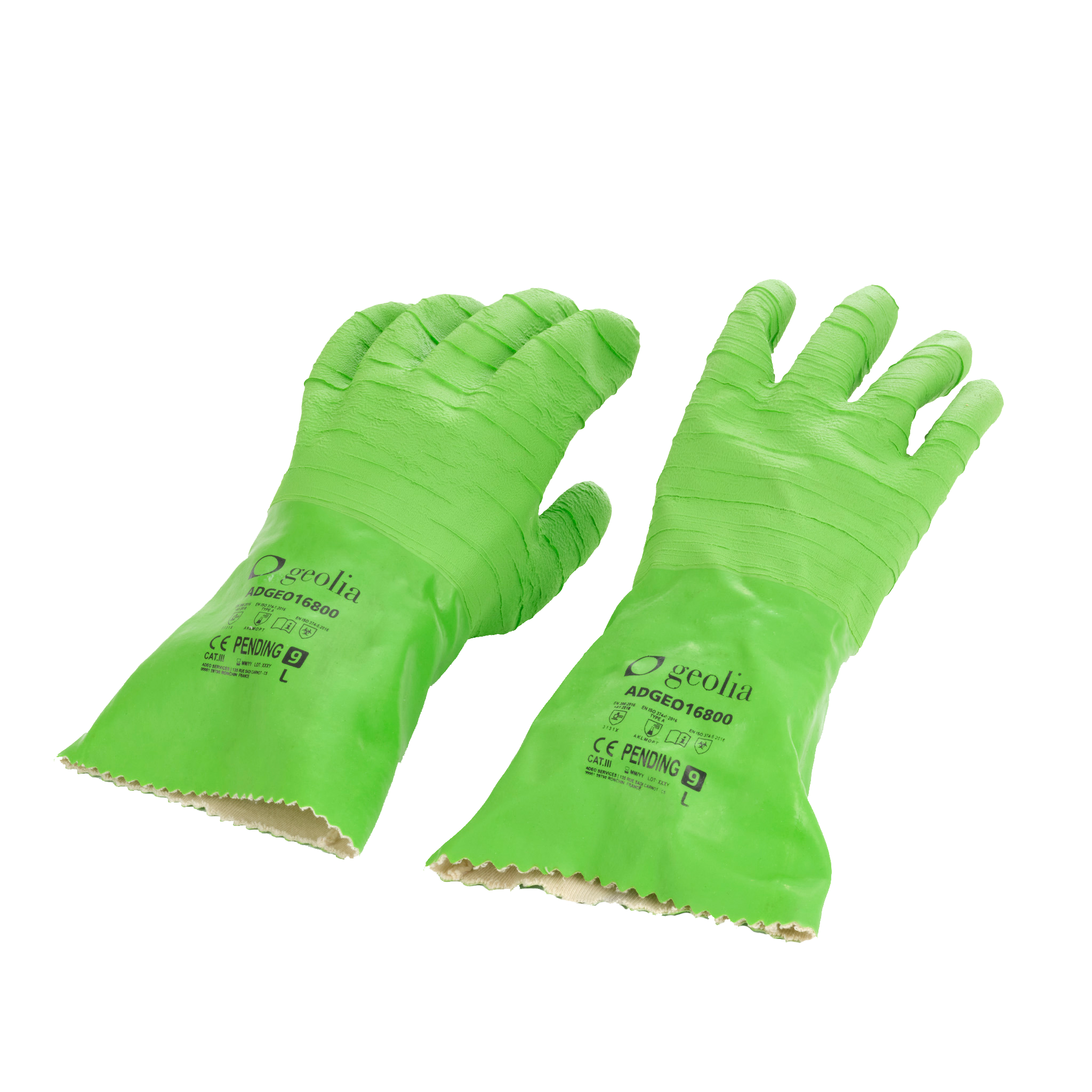 Guantes protección geolia látex t 10