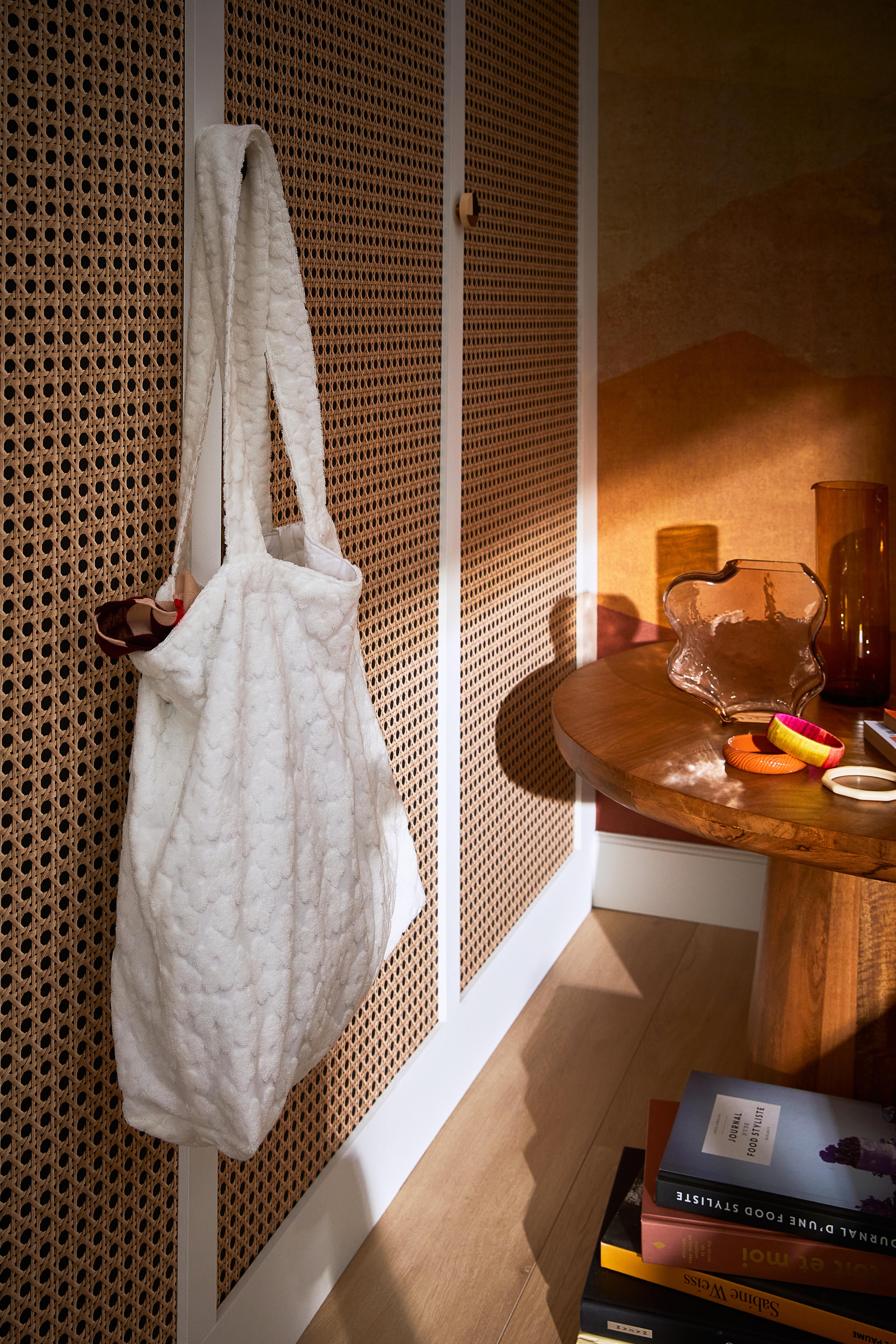 Papier peint intissé Cannage beige/noir - 4