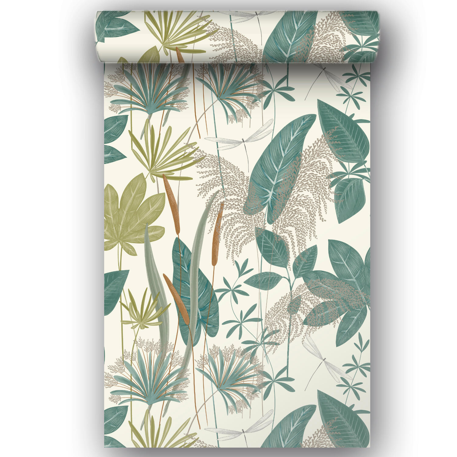 Papier peint intissé Feuille Loma vert - 4