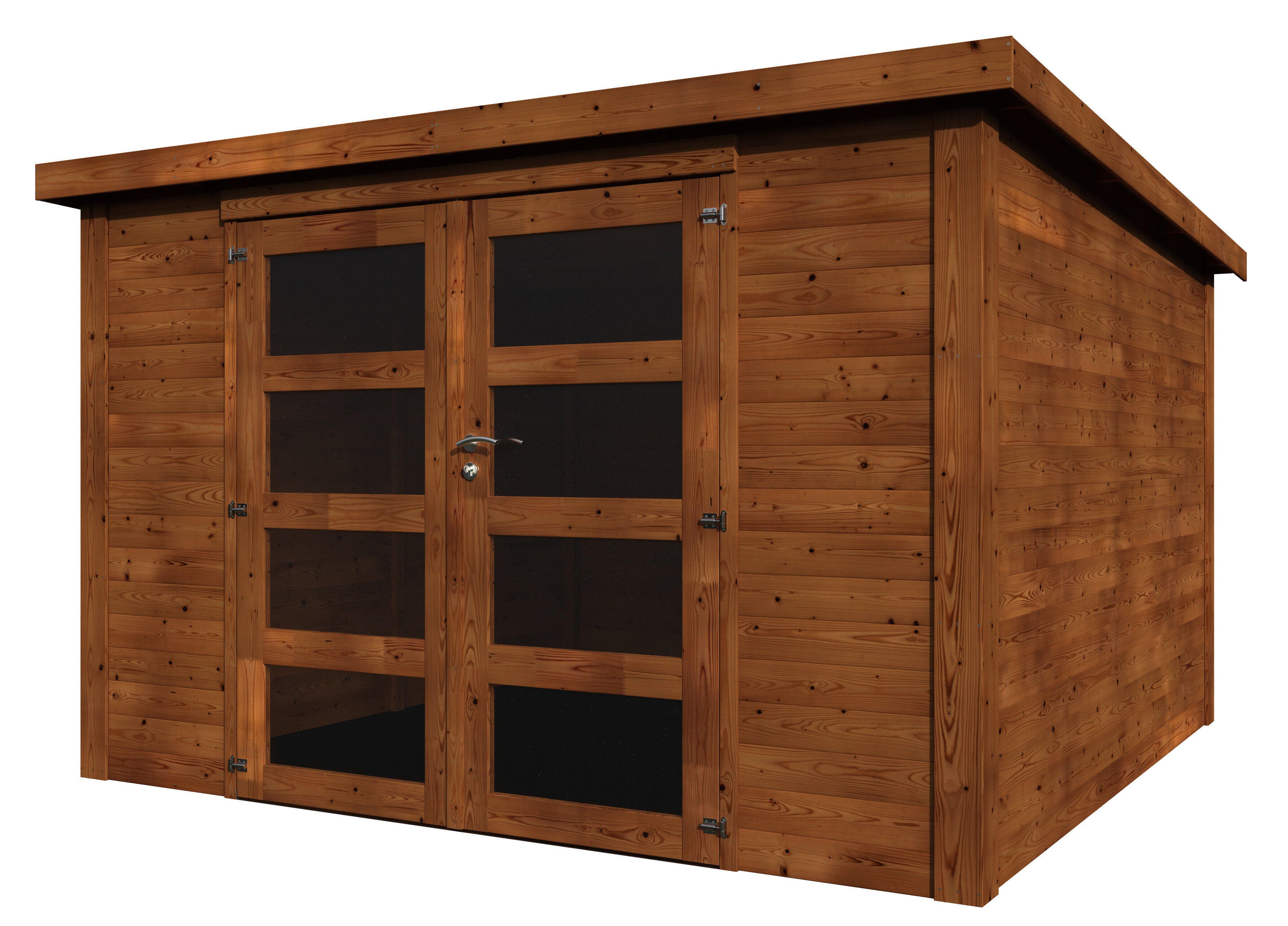 Abri de jardin bois NATERIAL Kuma axess+ contact Ep.28 mm, 10.92 m²
