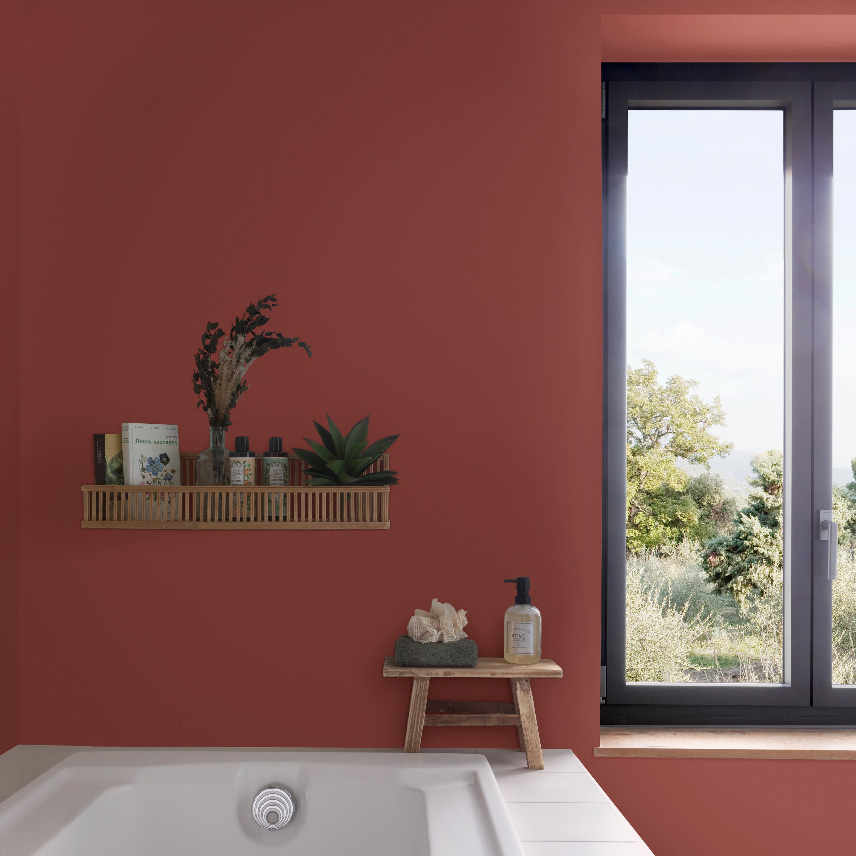 Peinture mur rouge cayenne velours V33 Resist extrême cuisine et bain 2L - 3