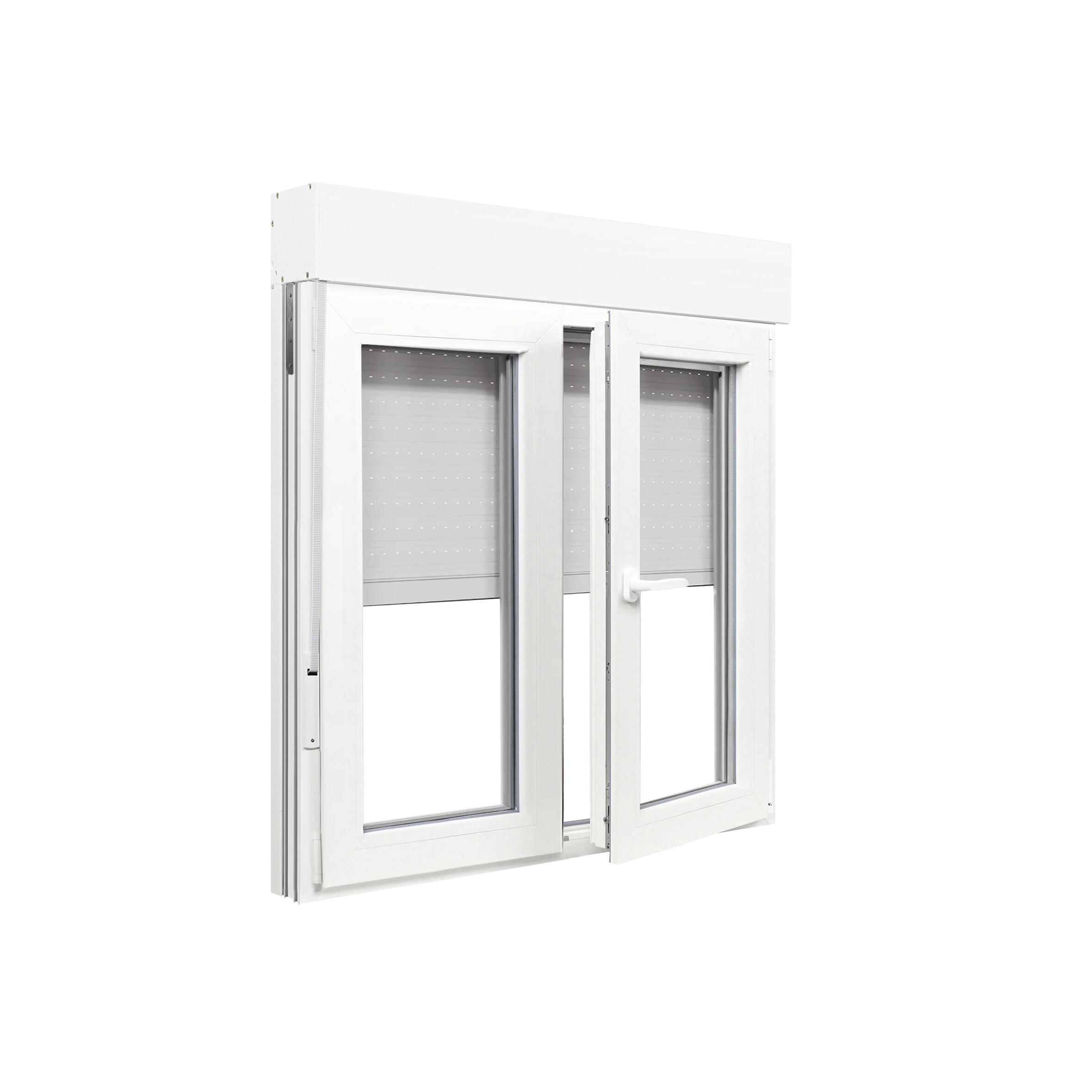 Janela oscilobatente em PVC 120x125 cm com estore branco - 2