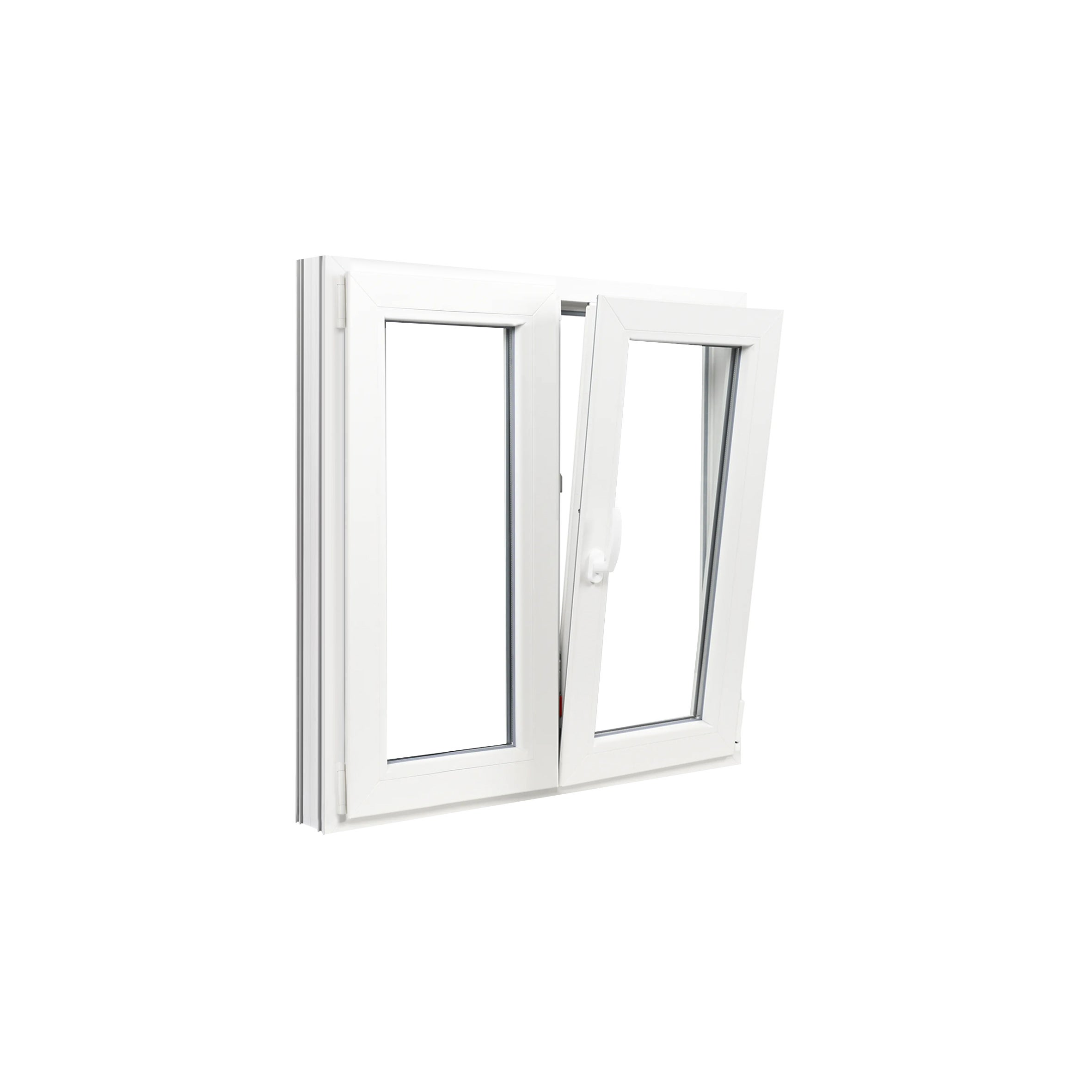 Janela oscilobatente em PVC 100x100 cm branco - 2