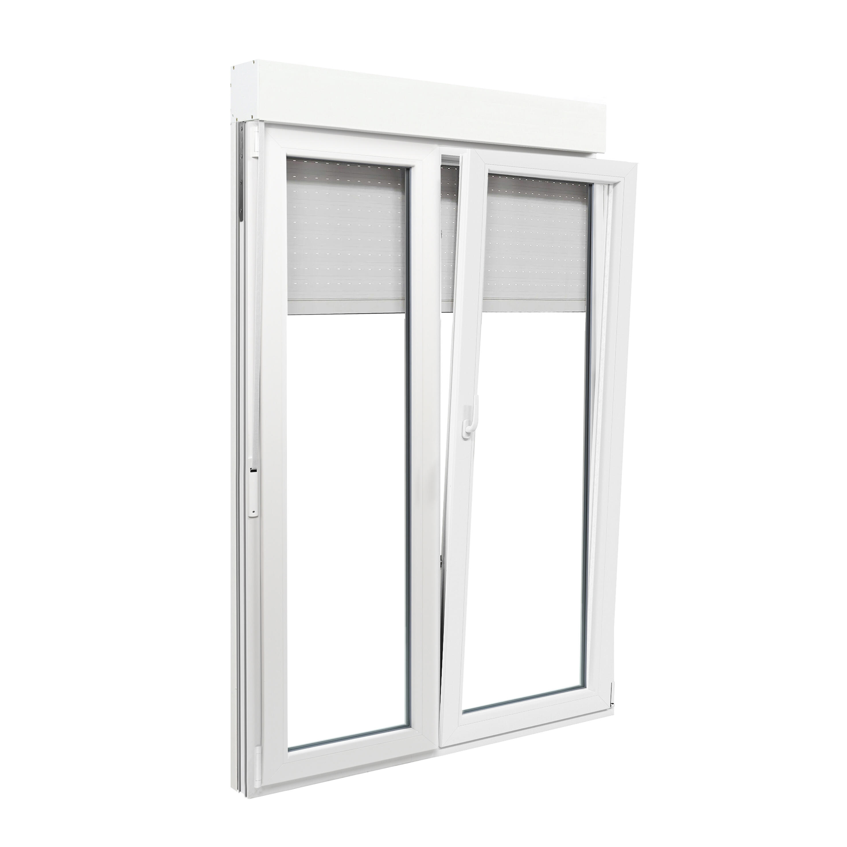 Porta Janela oscilobatente em PVC 150x218 cm com estore branco - 2