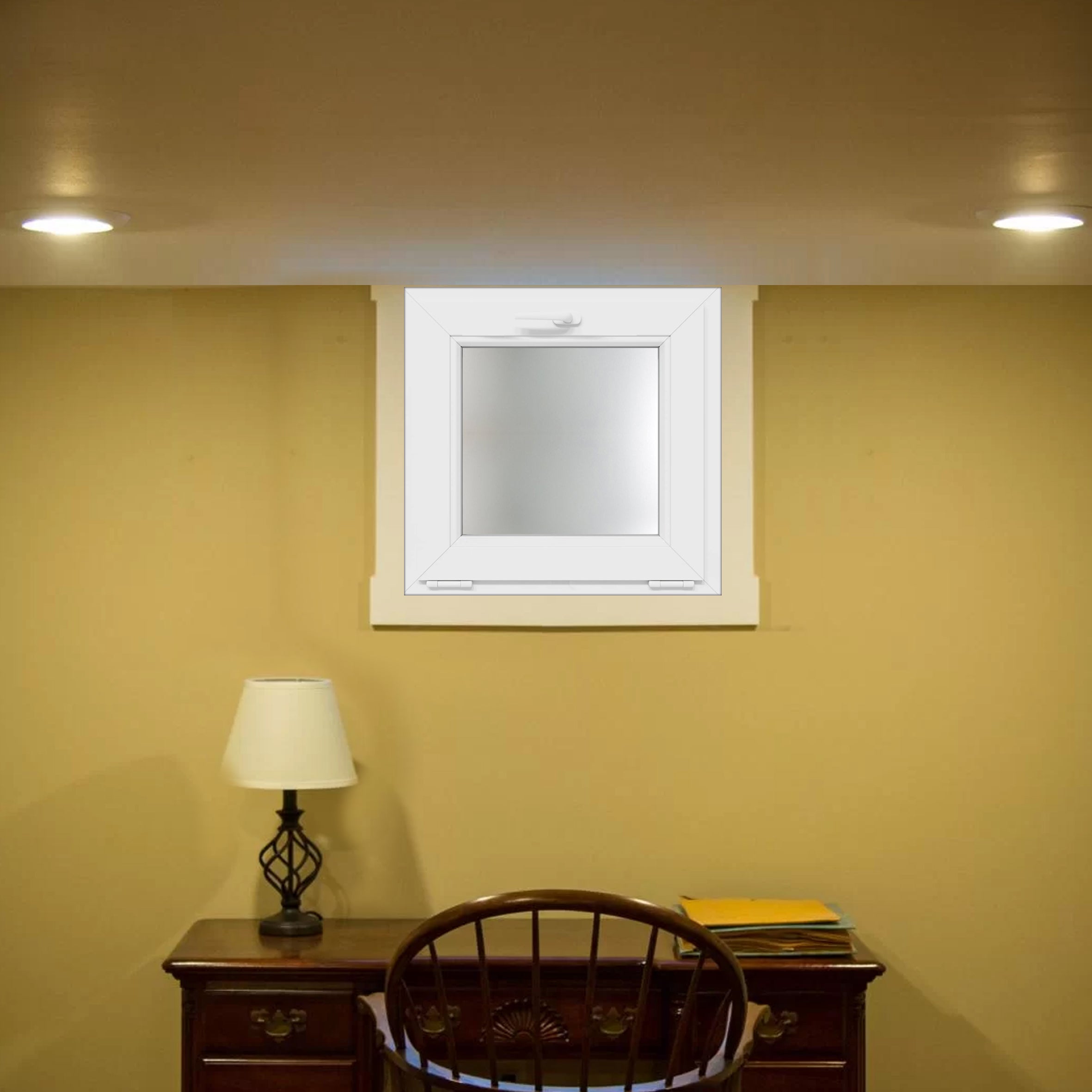 Janela de PVC BASCULANTE BRANCO 50X50CM - 3