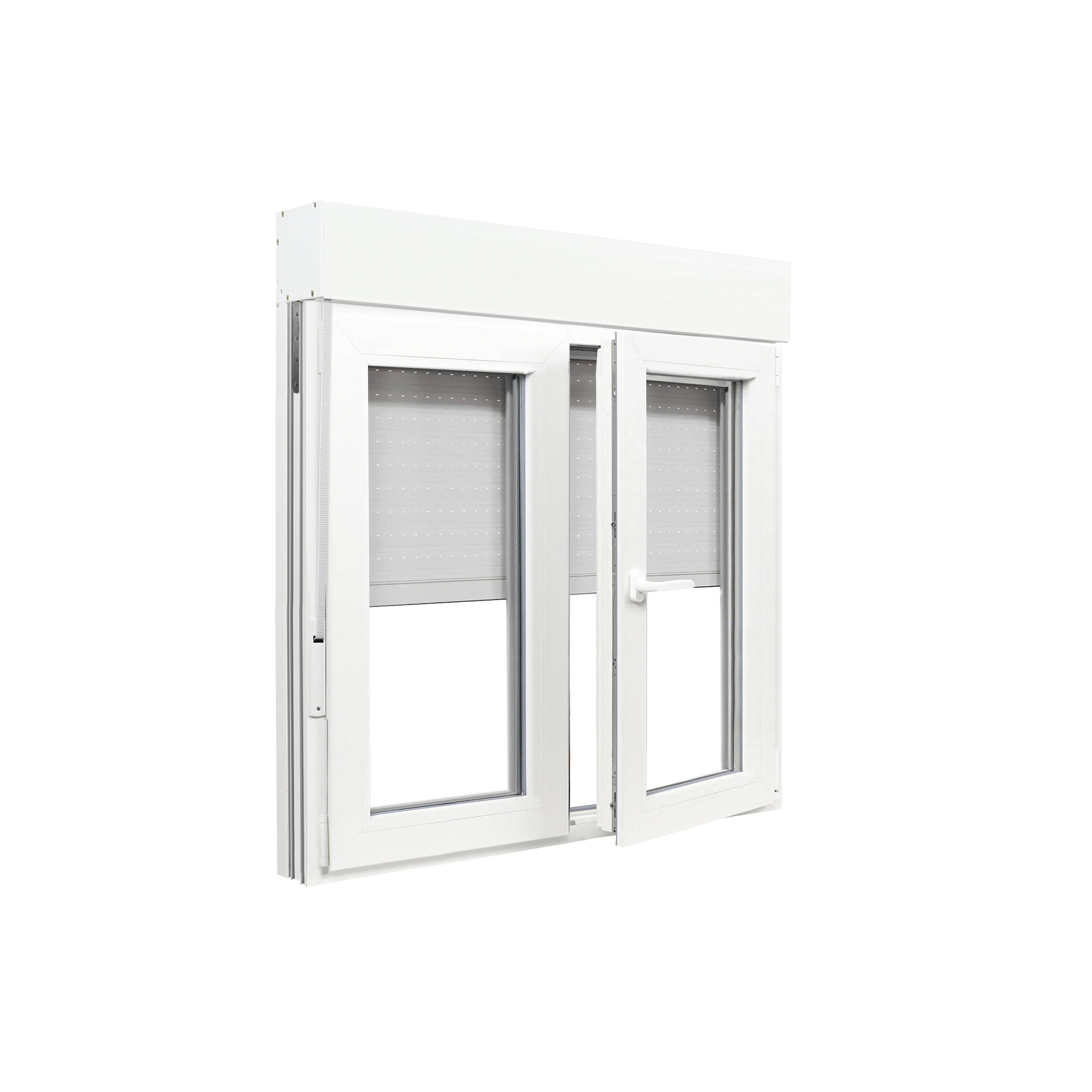 Janela oscilobatente em PVC 120x115 cm com estore branco - 3