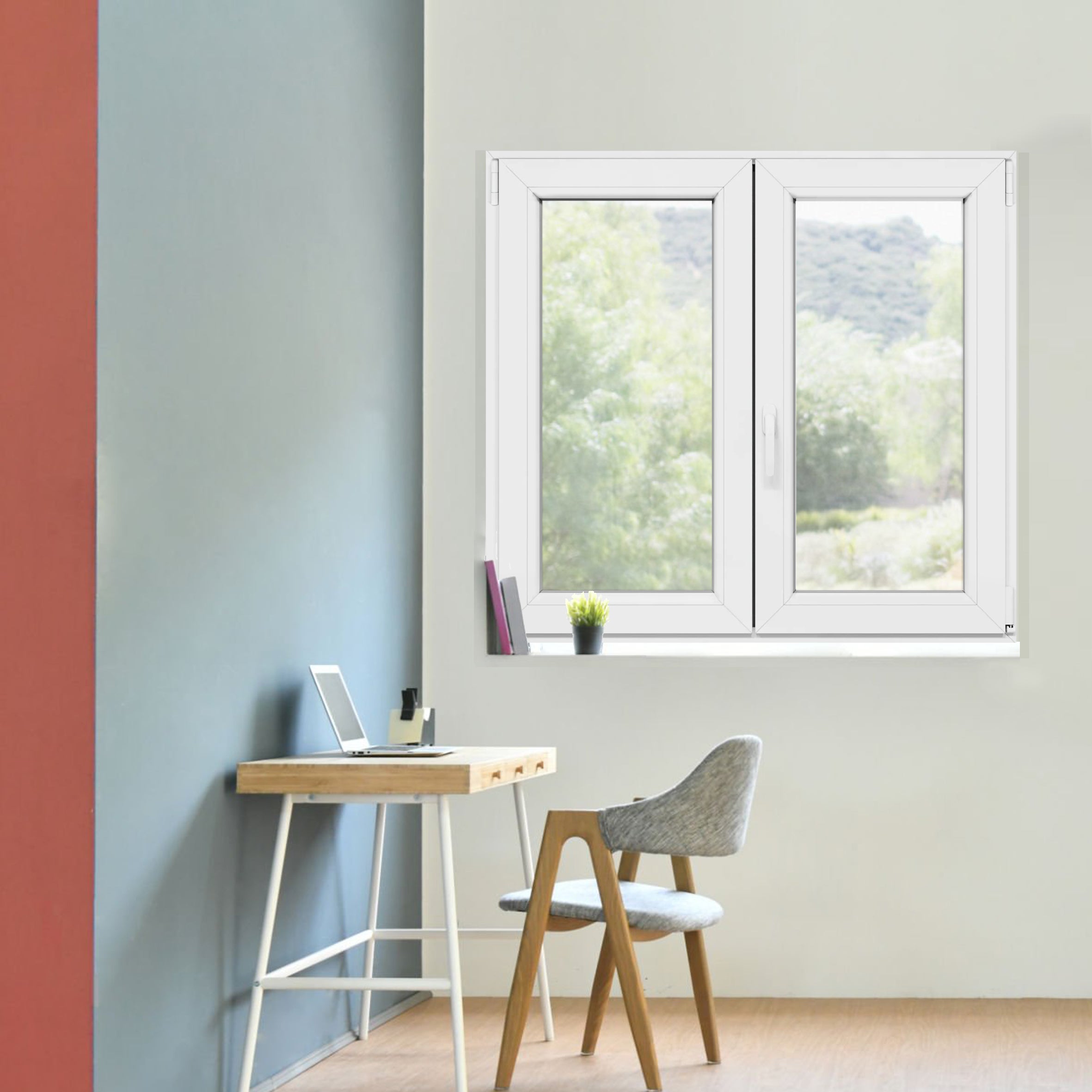 Janela de PVC OSCILOBATENTE BRANCO 120X110 CM - 3