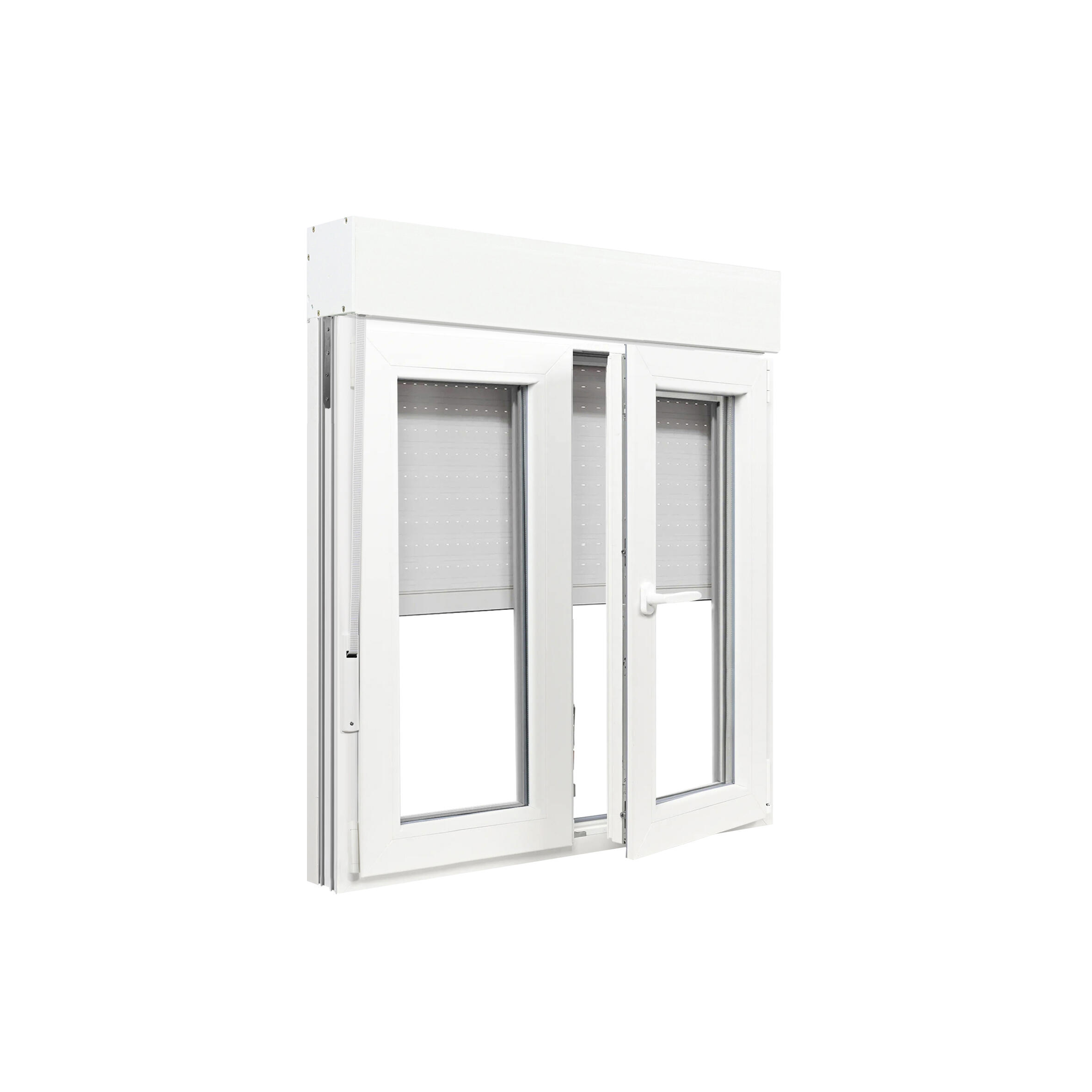 Janela oscilobatente em PVC 100x115 cm com estore branco - 2