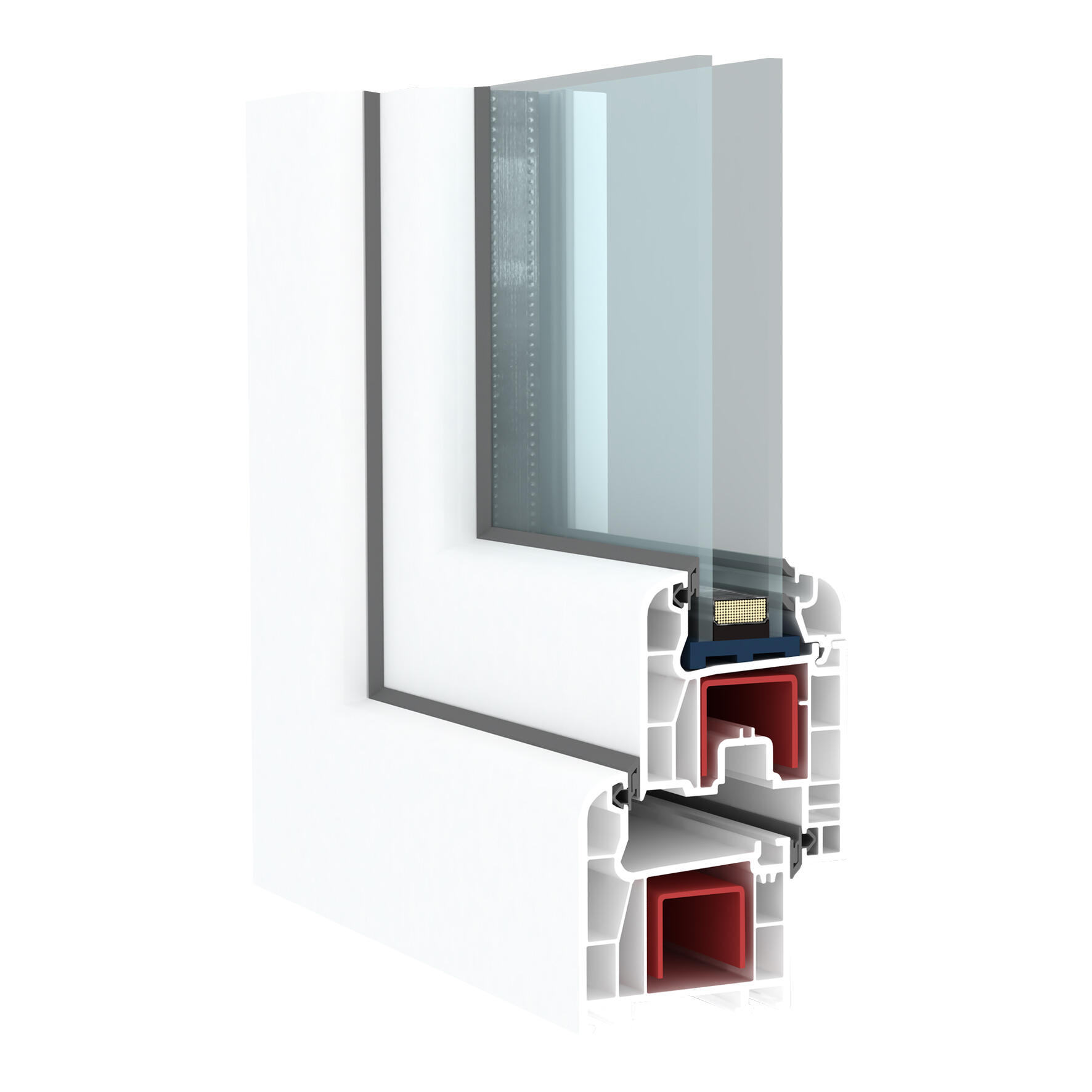 Janela oscilobatente em PVC 100x115 cm com estore branco - 10