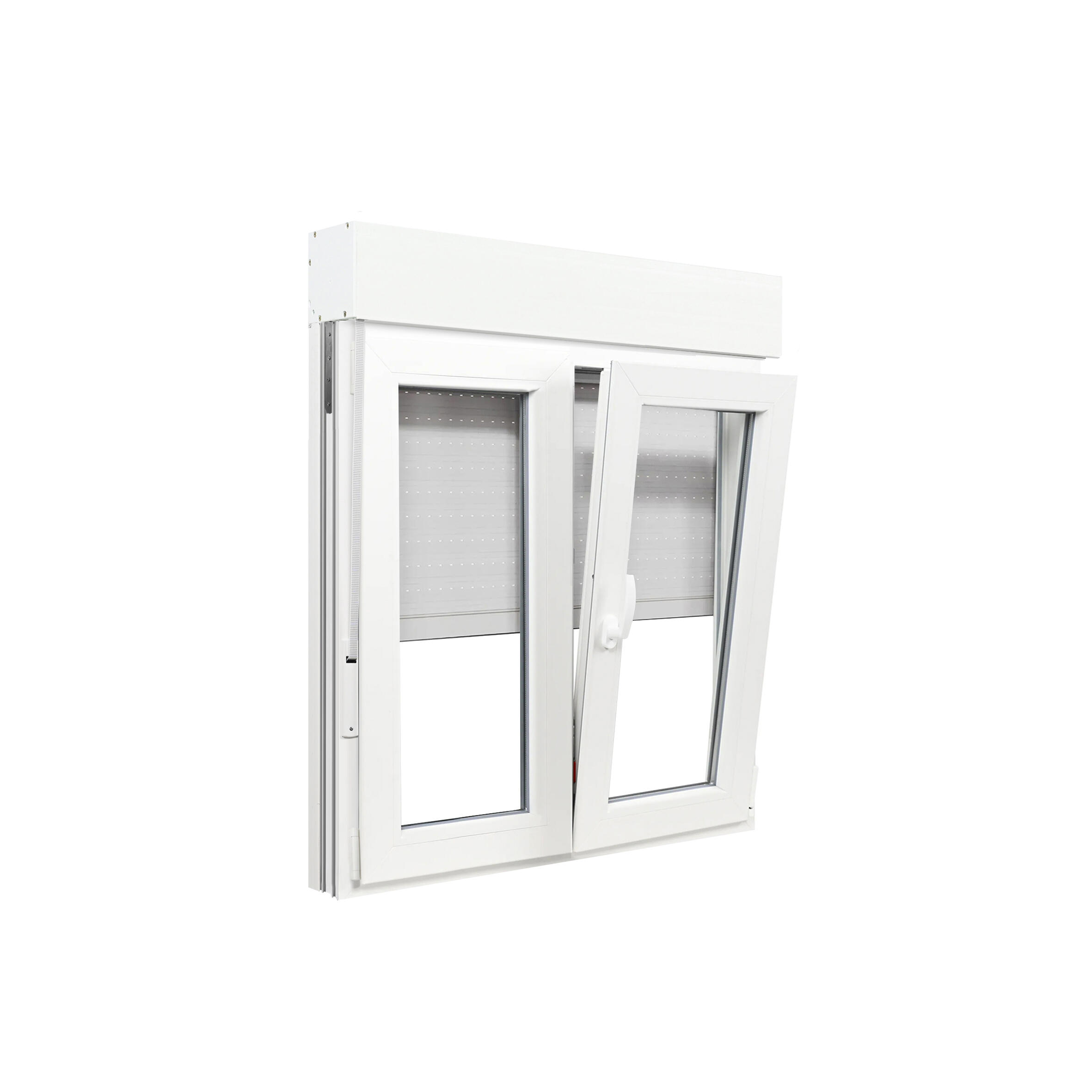 Janela oscilobatente em PVC 100x115 cm com estore branco - 8