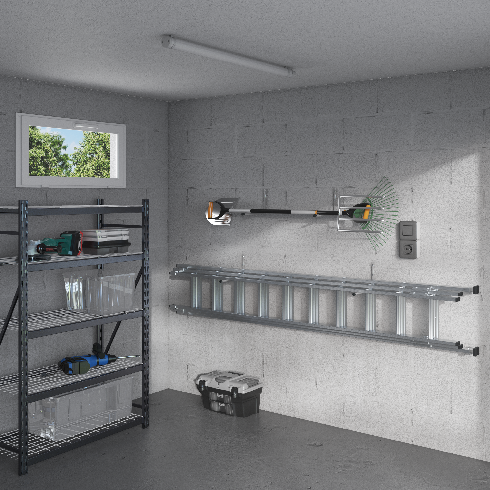 Réglette garage Led étanche IP65 L.116 cm 5600 lm, Nelas INSPIRE - 4