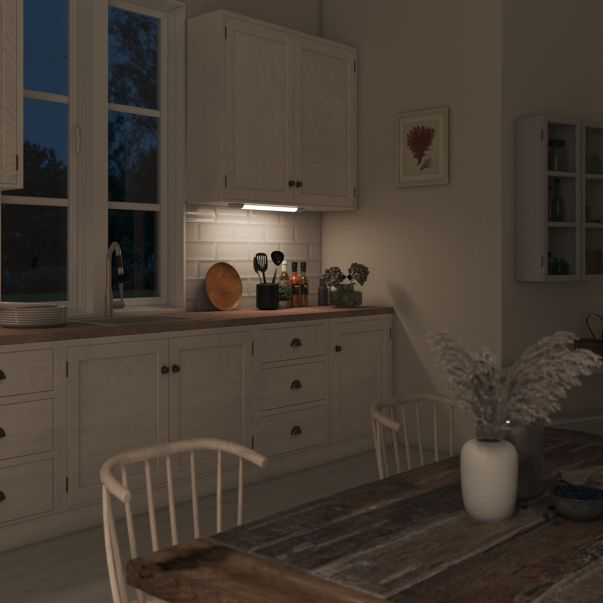Regleta con fuente de luz led okha inspire blanco neutro 7.3 cm 12 lm