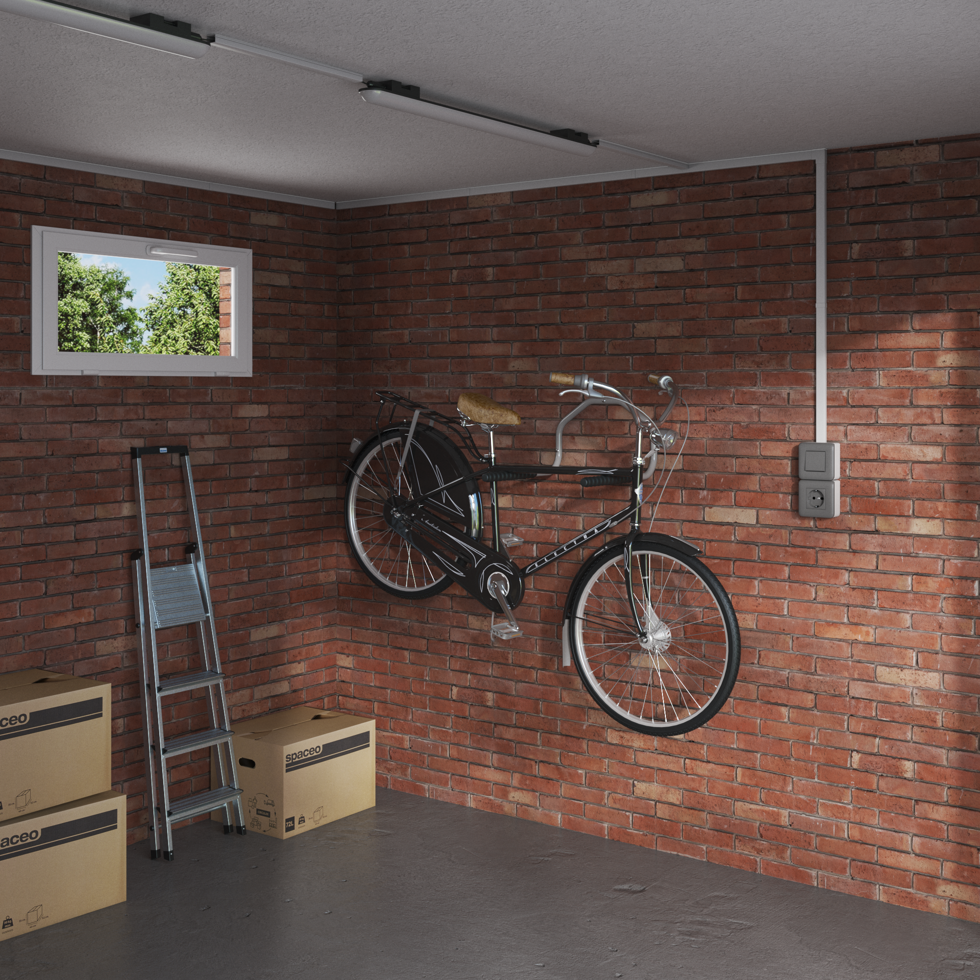 Réglette garage Led étanche IP65 L.110 cm 5600 lm, Volga noir INSPIRE - 2