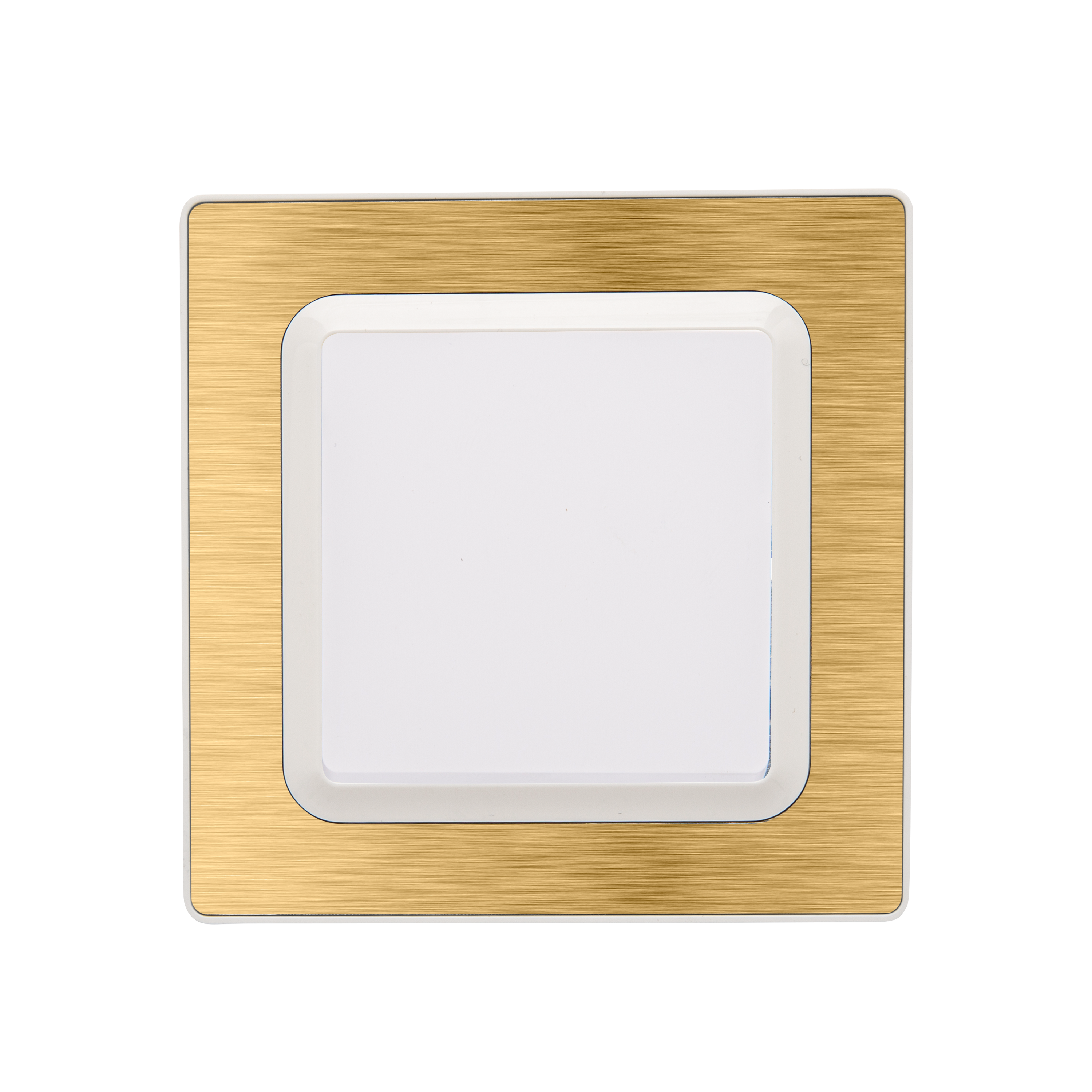 Interruptor completo lexman luxia metal brass blanco