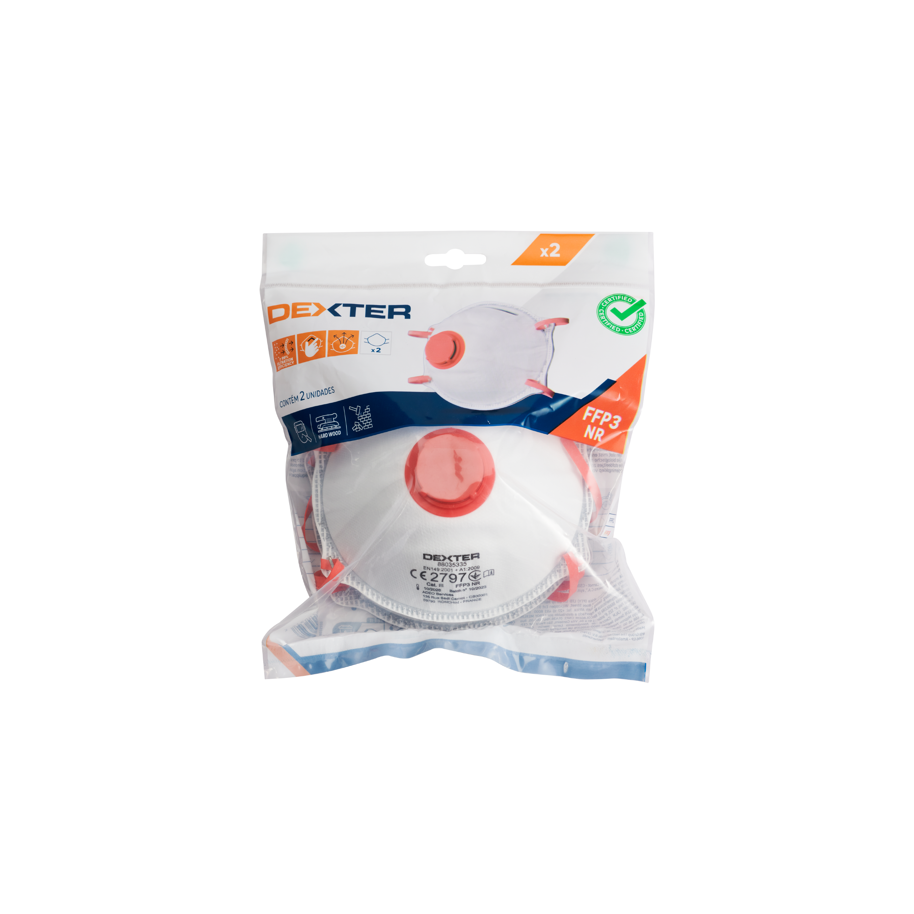 2 mascarilla para  DEXTER con válvula - 4