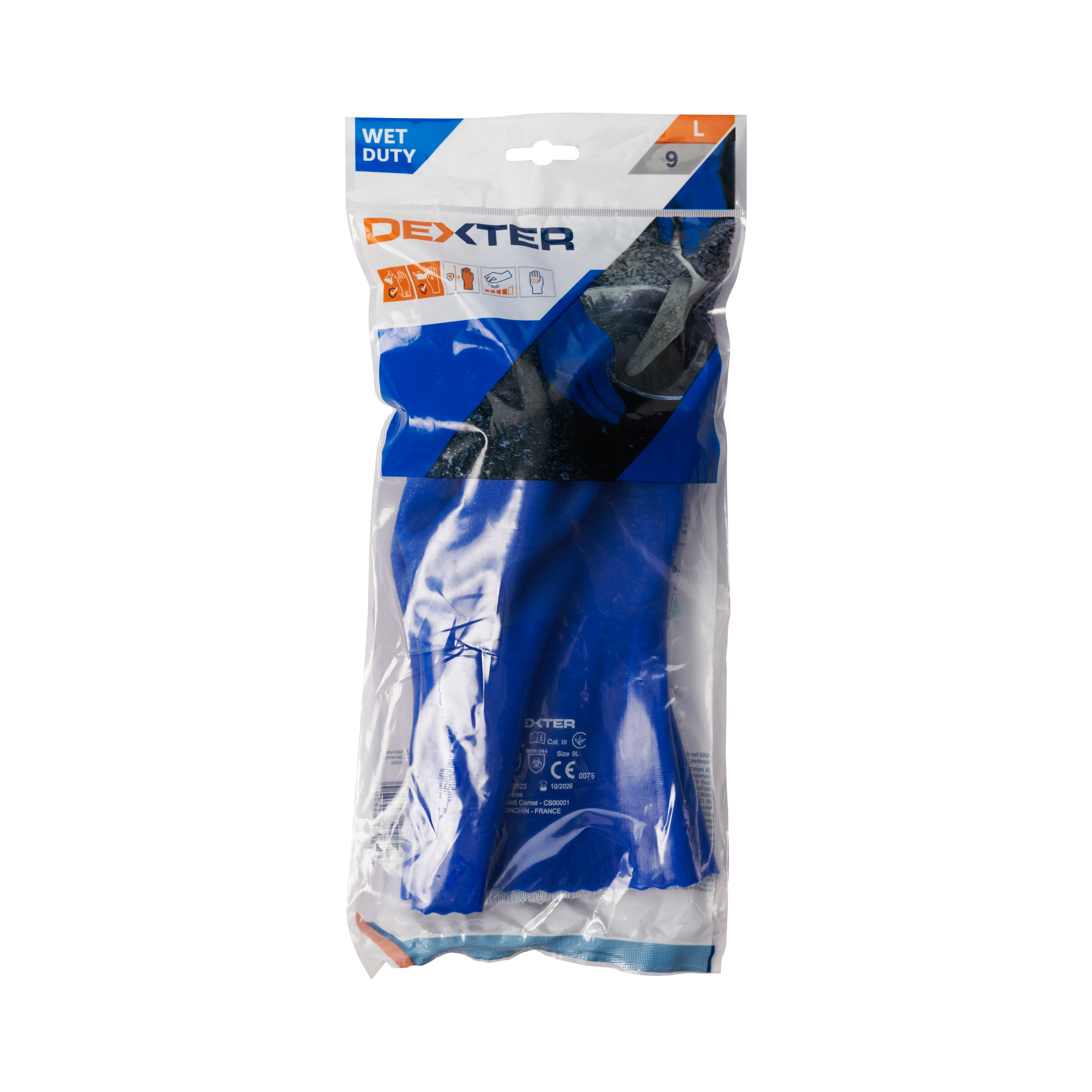 Luvas d pedreiro em PVC e poliéster tamanho 9L Dexter - 6