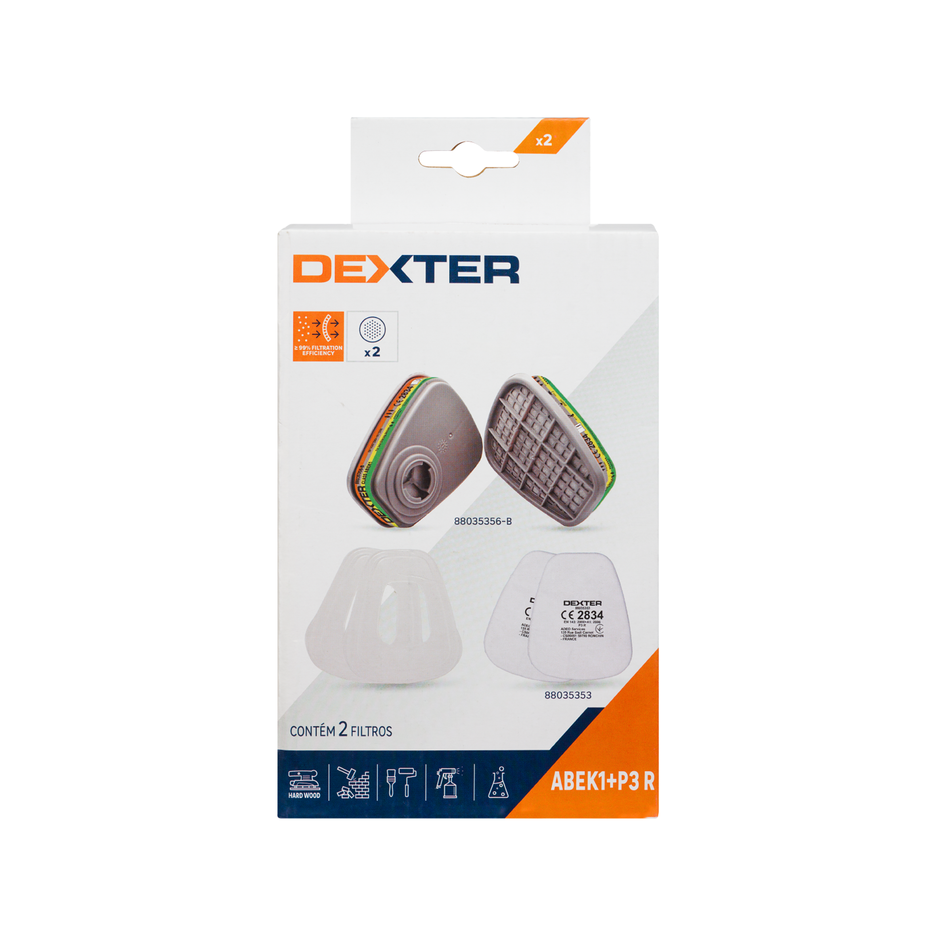 2 Filtros DEXTER A 1P2 R ABS y carbon - 5