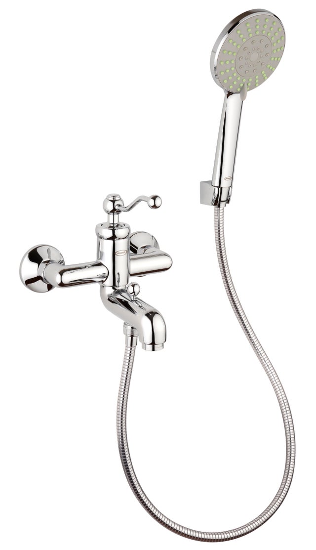 Rubinetto per vasca getto laminare cristallino Lingaa per muro grigio cromato JACUZZI RUBINETTERIA