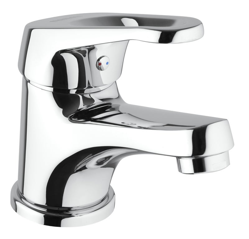 Rubinetto per lavabo a canna media getto laminare cristallino Aladino cromato lucido MAMOLI