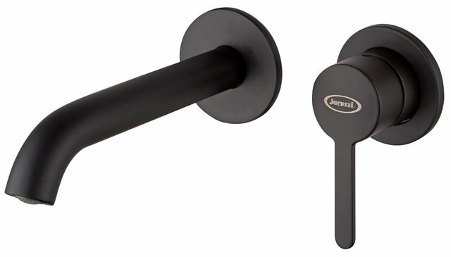 Rubinetto per lavabo ad incasso getto laminare cristallino Baleno nero spazzolato opaco JACUZZI RUBINETTERIA