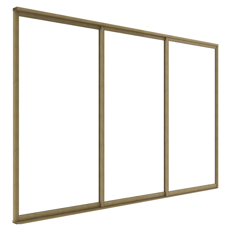 Drzwi przesuwne do pergoli Luxe panel 370x218cm brązowe