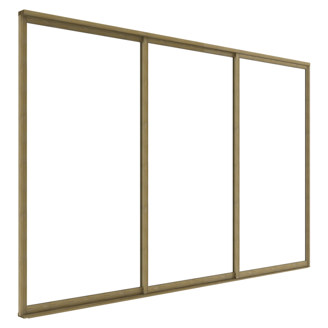 Drzwi przesuwne do pergoli Luxe panel 370x218cm brązowe