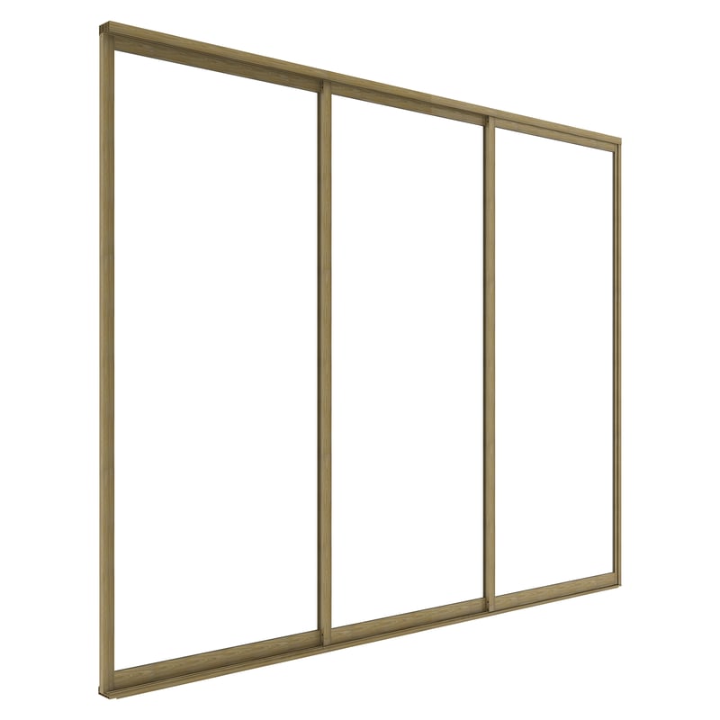 Drzwi przesuwne do pergoli Luxe panel 270x218cm brązowe