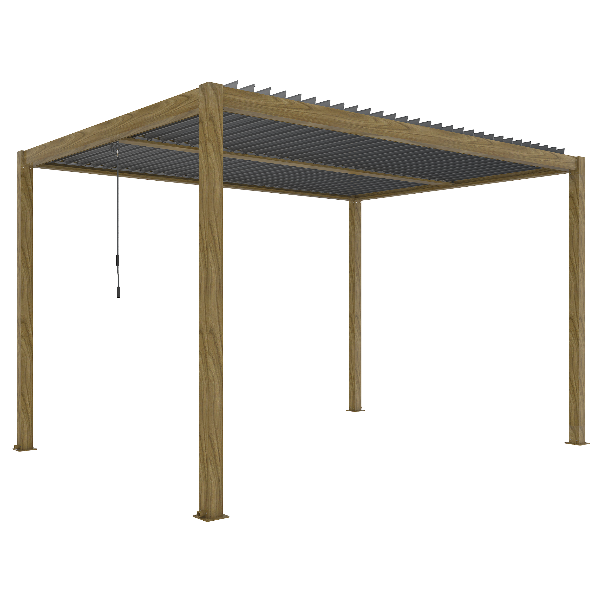 Pergola Luxe z dachem elektrycznym z oświetleniem LED 393,5 X 299,4 X 231cm