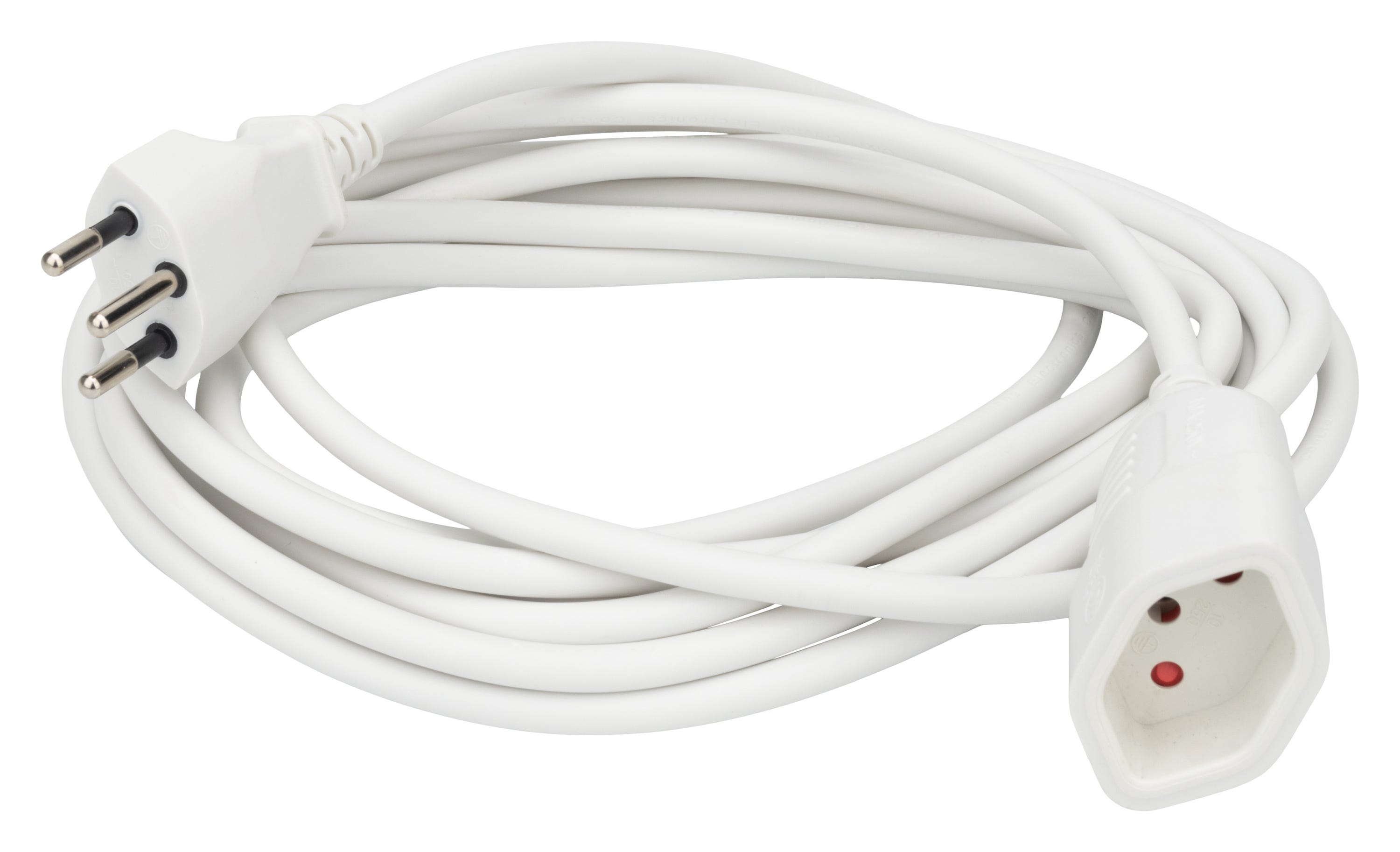 Rallonge prise Suisse 5 mètres, blanc | Leroy Merlin