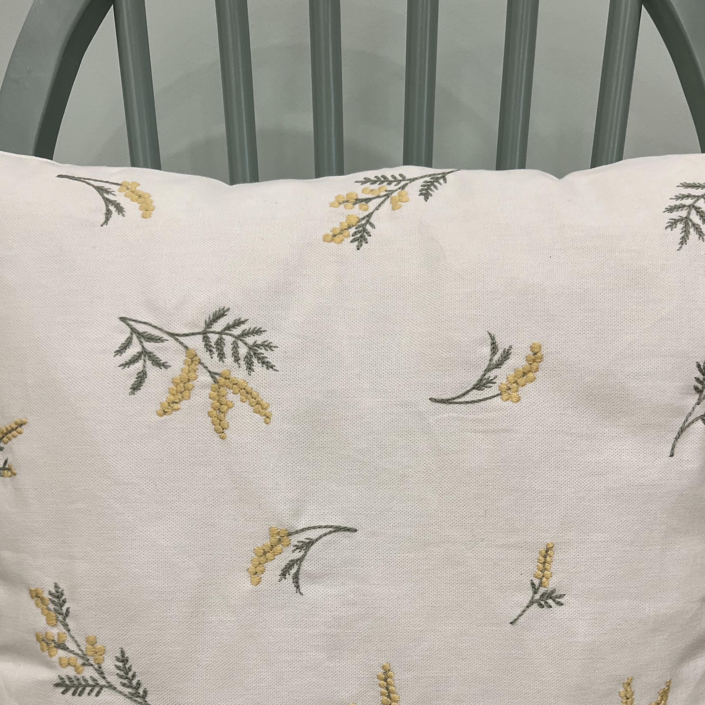 Almofada decorativa Mimosa Algodão branco 45x45cm - 8