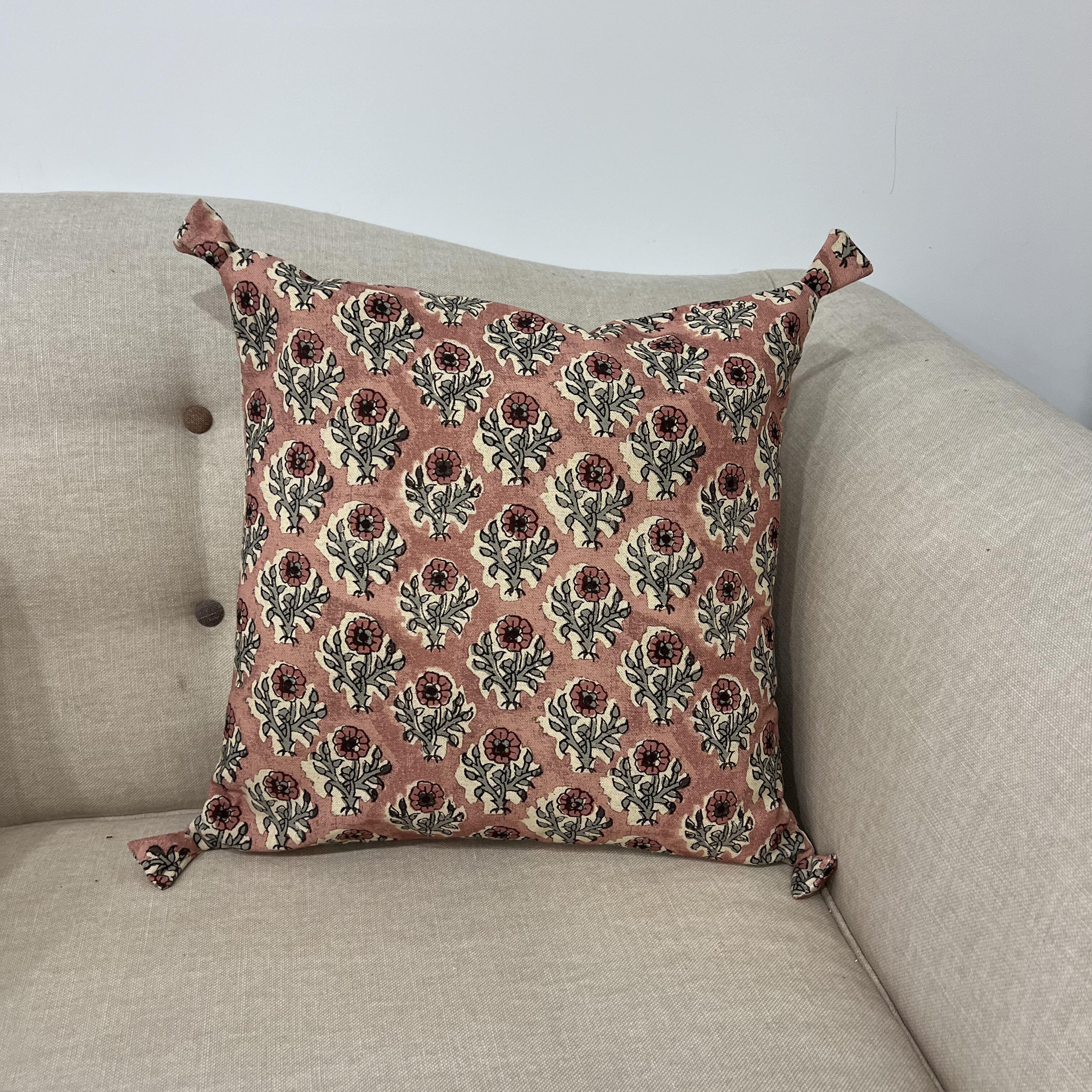 Almofada decorativa Corite Linho rosa 45x45cm - 2