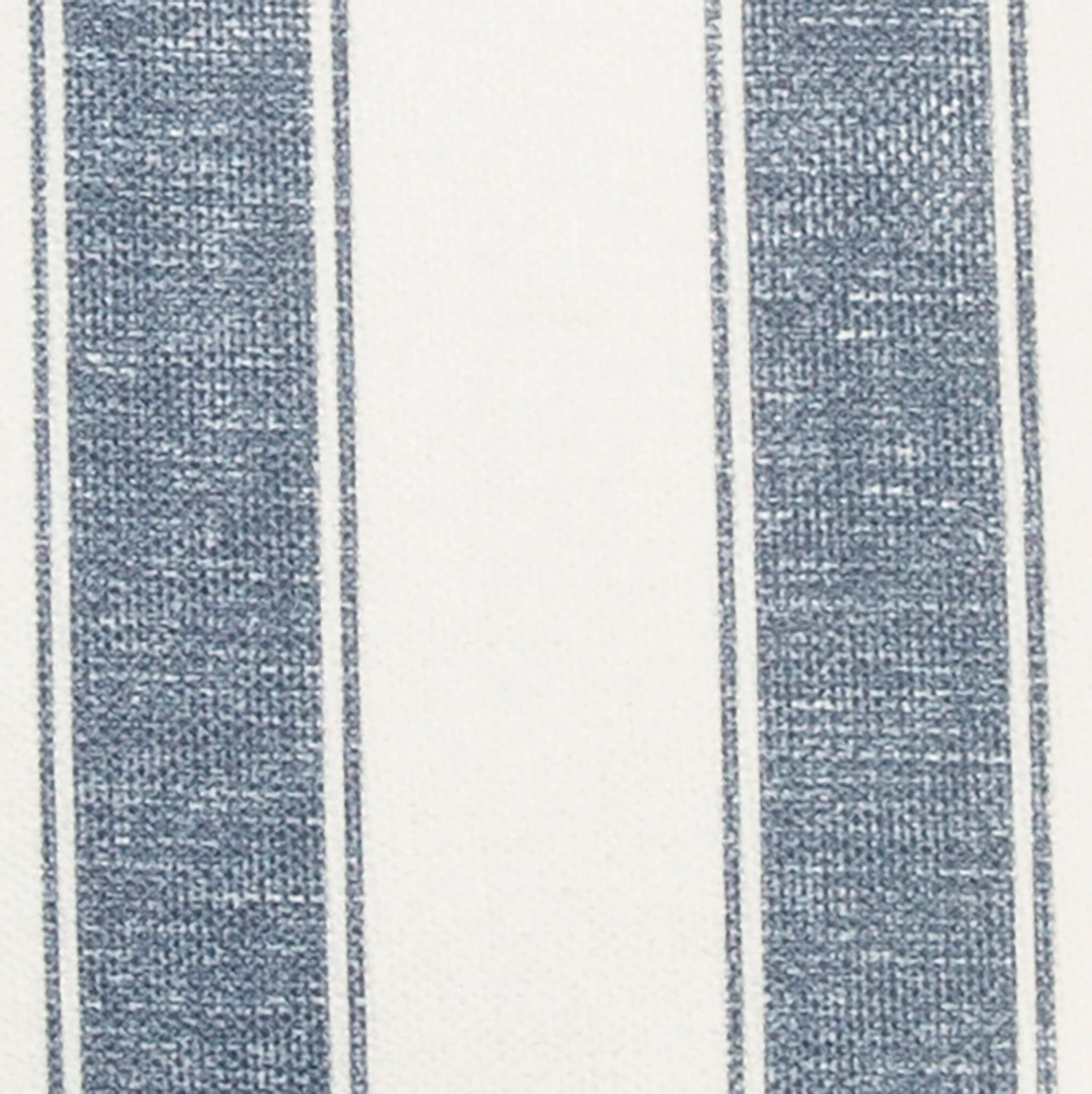 Funda de cojín rectangular RODAS algodón poliéster rayas azul con cremallera 50 x 30 cm - 4