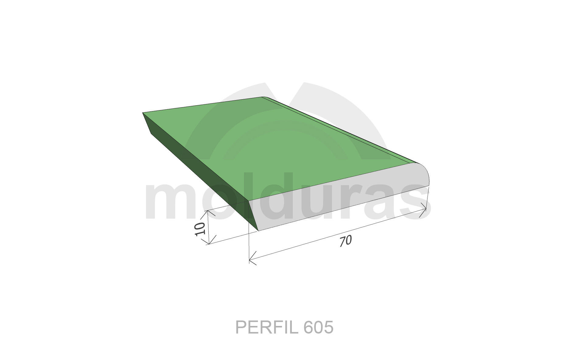 Pack de 10 rodapiés  de madera de 100x1cm madera natural - 2