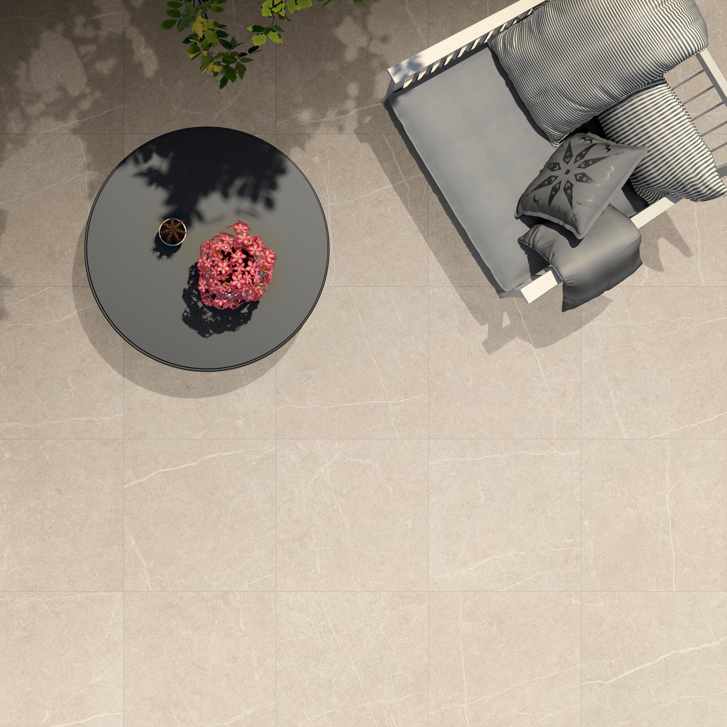 Suelo porcelánico ng pietra efecto piedra beige arena 60x60 cm c3