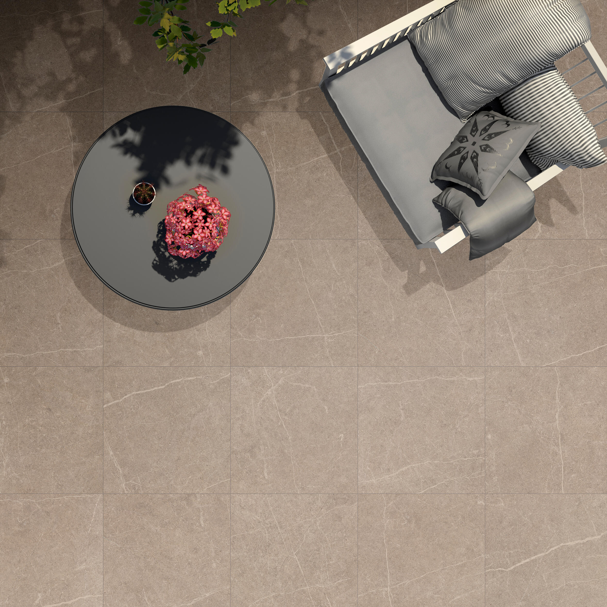 Suelo porcelánico ng pietra efecto piedra beige gris 60x60 cm c3