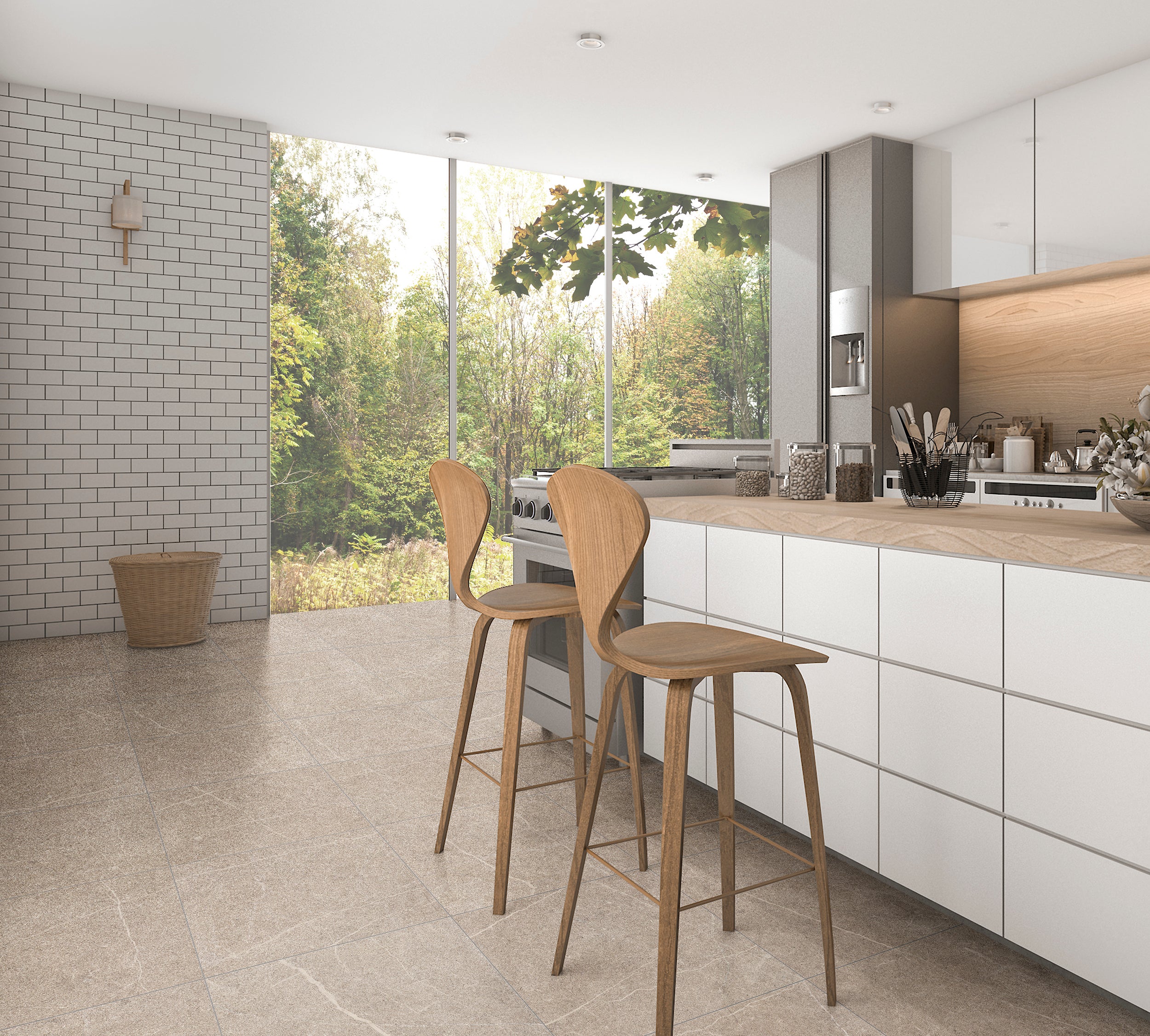 Suelo/azulejo porcelánico ng pietra efecto piedra beige gris 60x60 cm c1