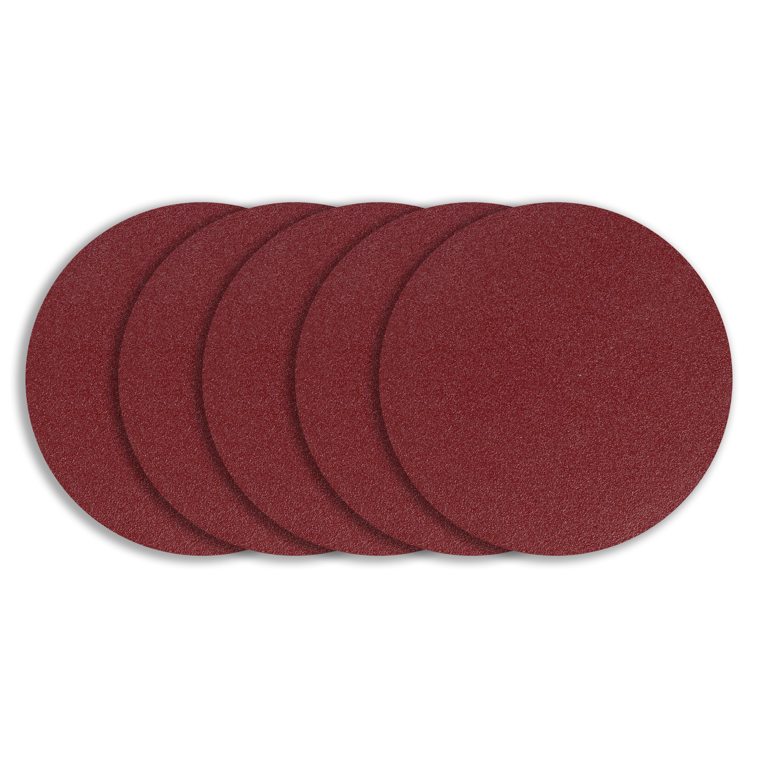 Lot de 5 disques abrasifs, DEXTER, l.127 x L.127 mm grain 80 - 2