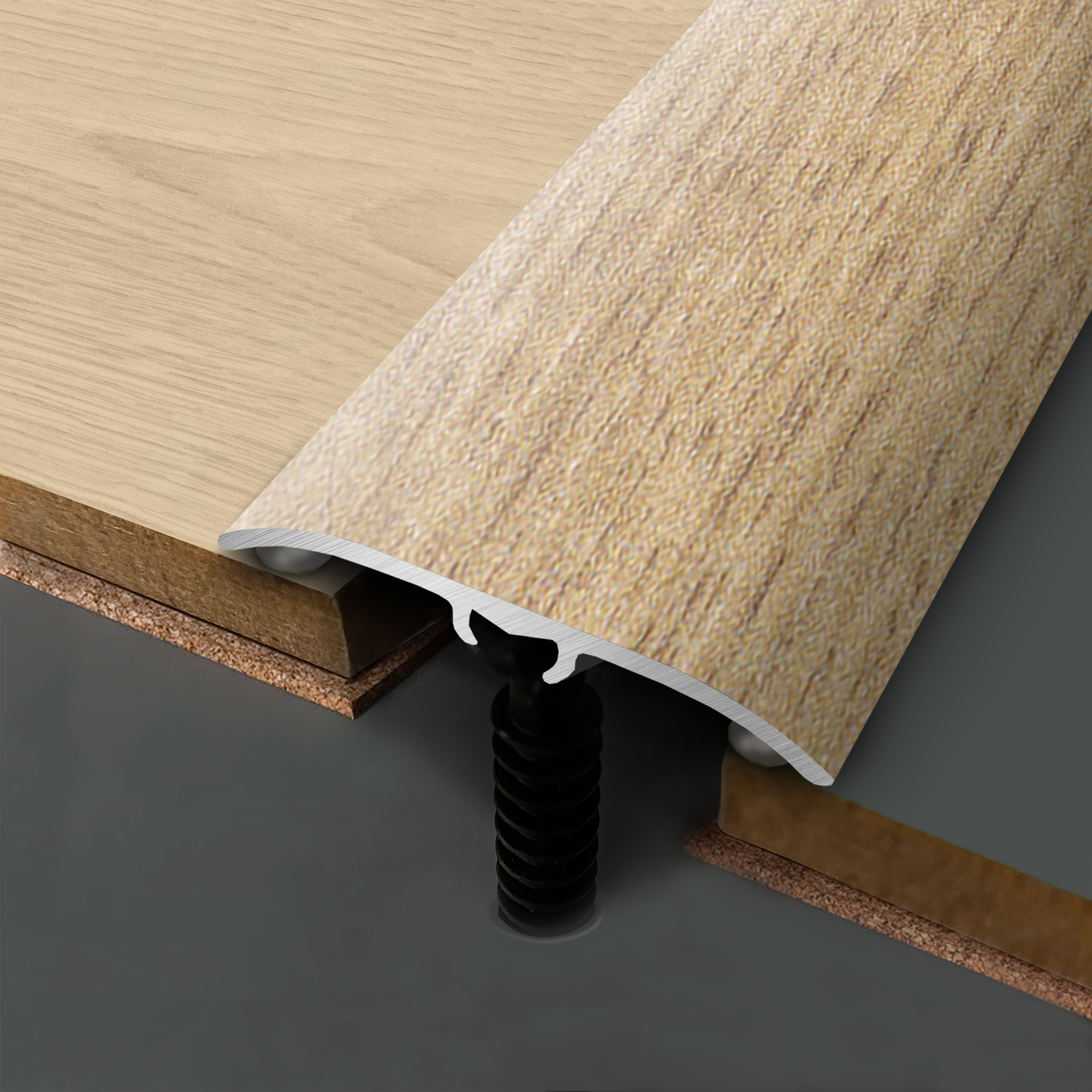 Barre de seuil alu décor lazio à fixer, l.3.7 cm x L.83 cm ARTENS - 2