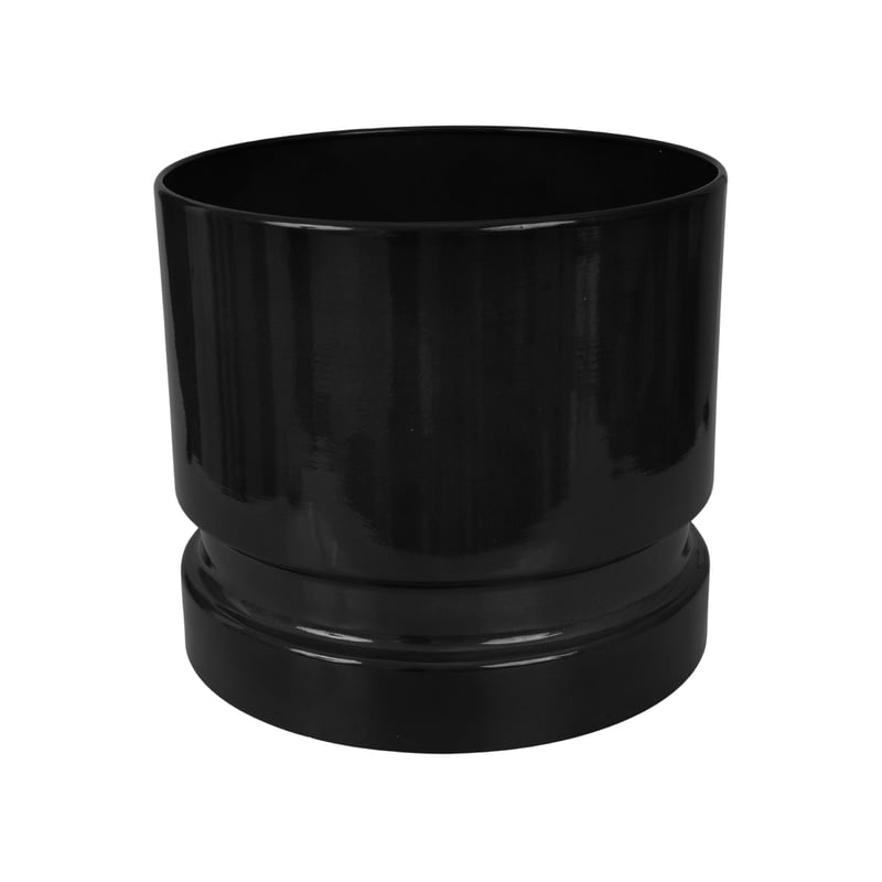 Doniczka metalowa Woodlog śr.21 cm czarna Cermax