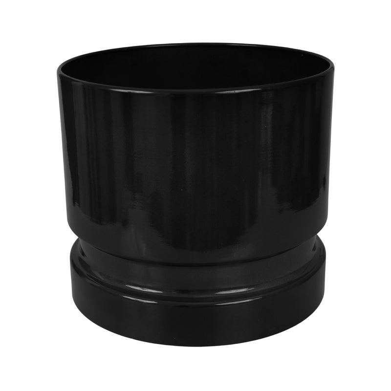 Doniczka metalowa Woodlog śr.27 cm czarna Cermax